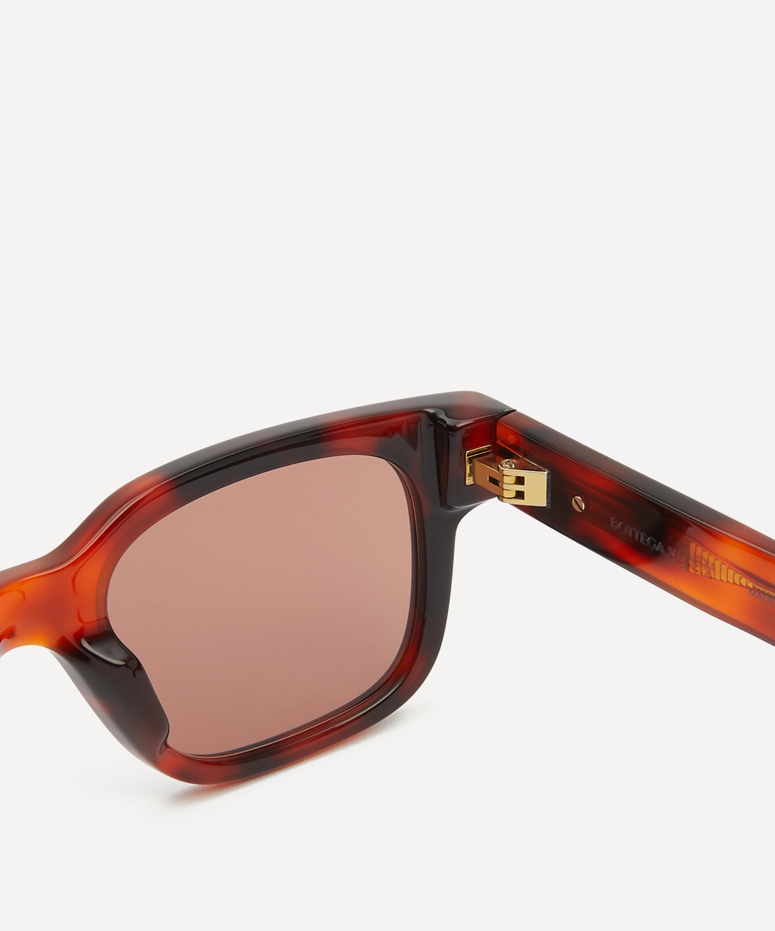 Bottega Veneta - Square Stretch Havana Sunglasses image number 2