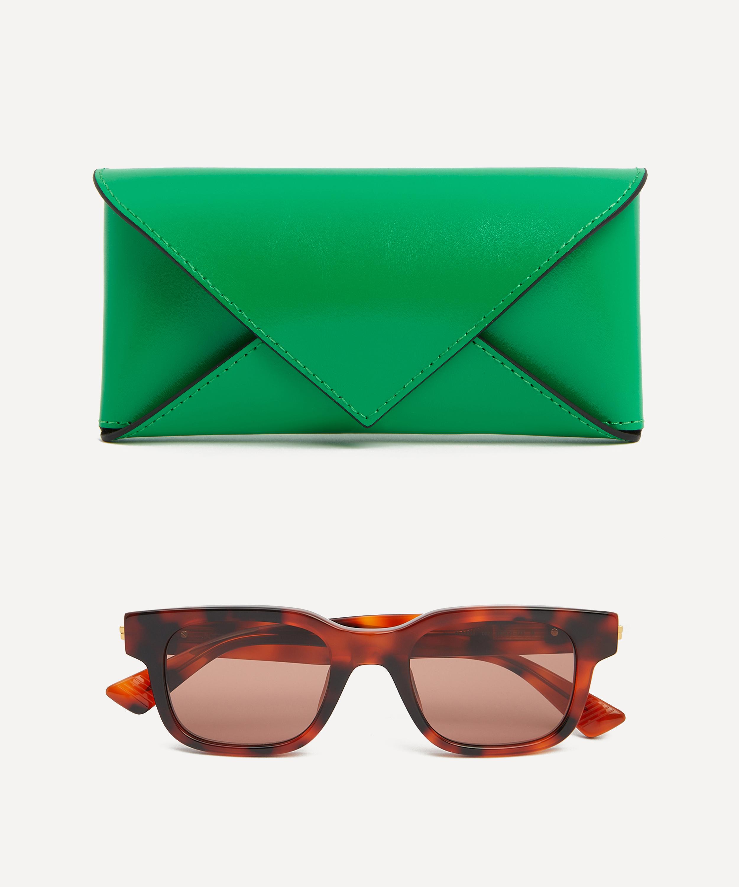 Bottega Veneta - Square Stretch Havana Sunglasses image number 3