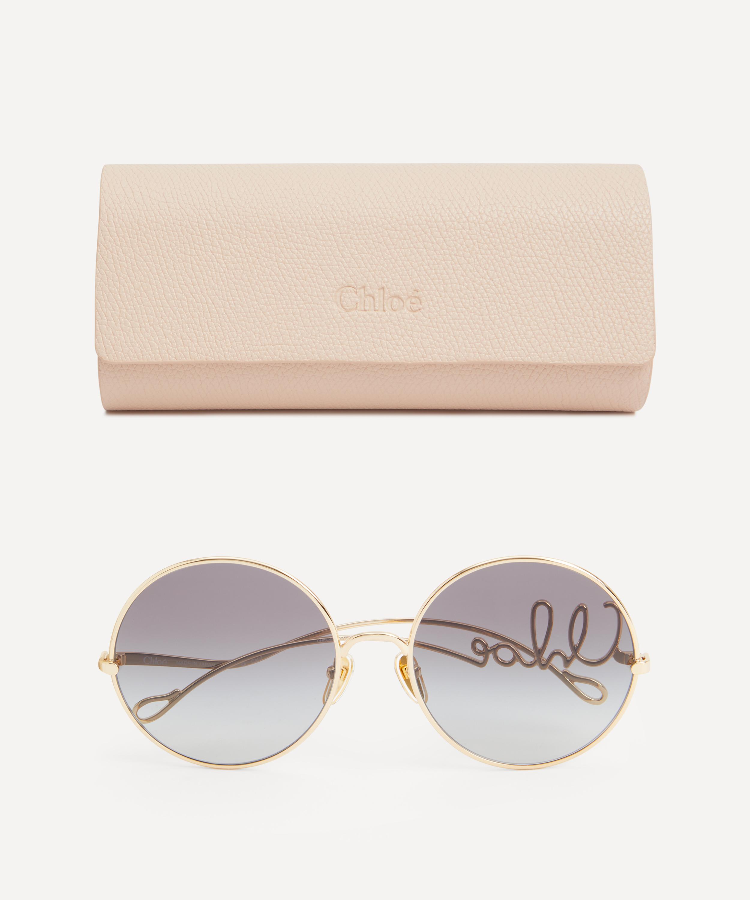 Chloé - Round Logo Metal Sunglasses image number 3