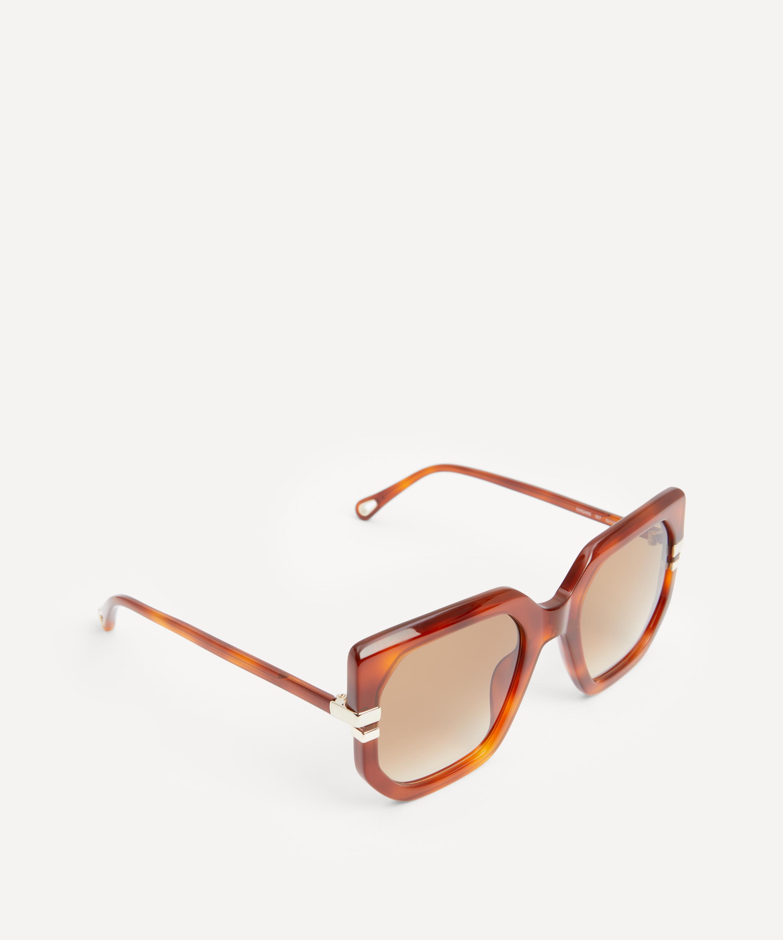 Chloé - Butterfly Havana Acetate Sunglasses image number 1