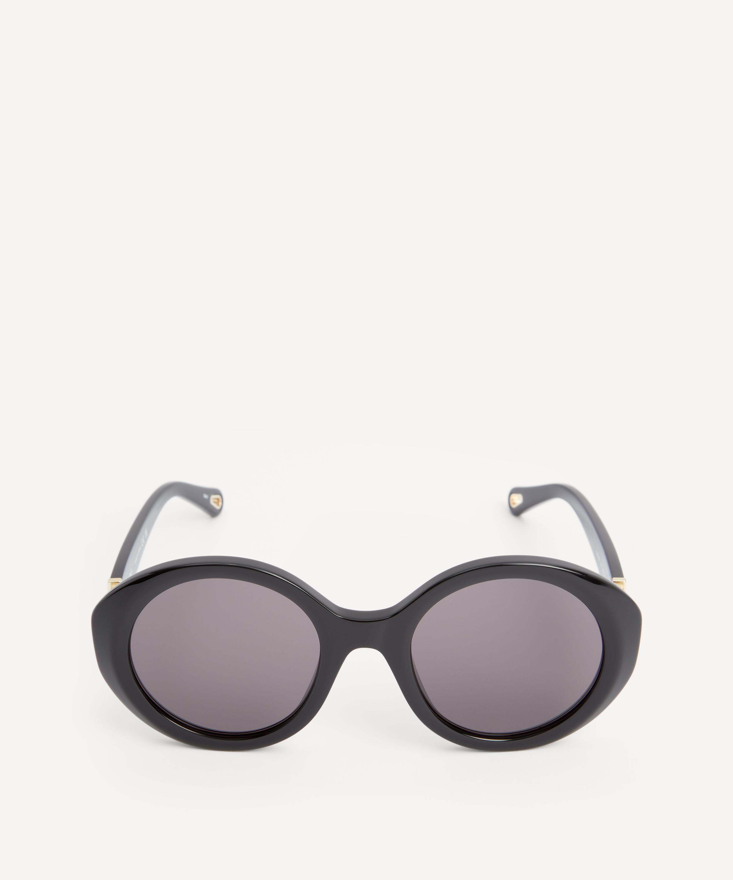 Chloé - Oval Black Acetate Sunglasses