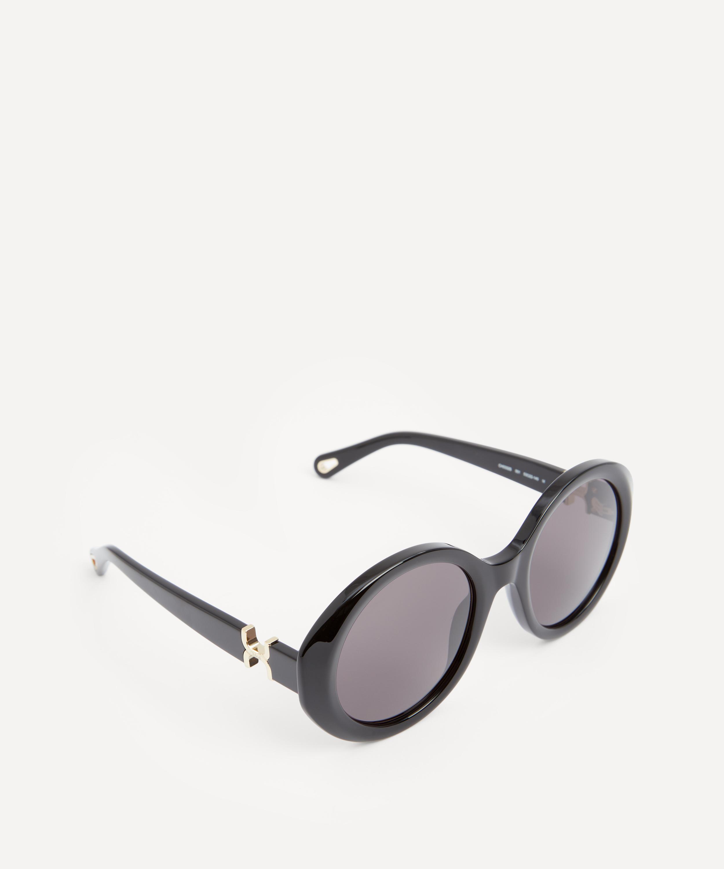 Chloé - Oval Black Acetate Sunglasses image number 1