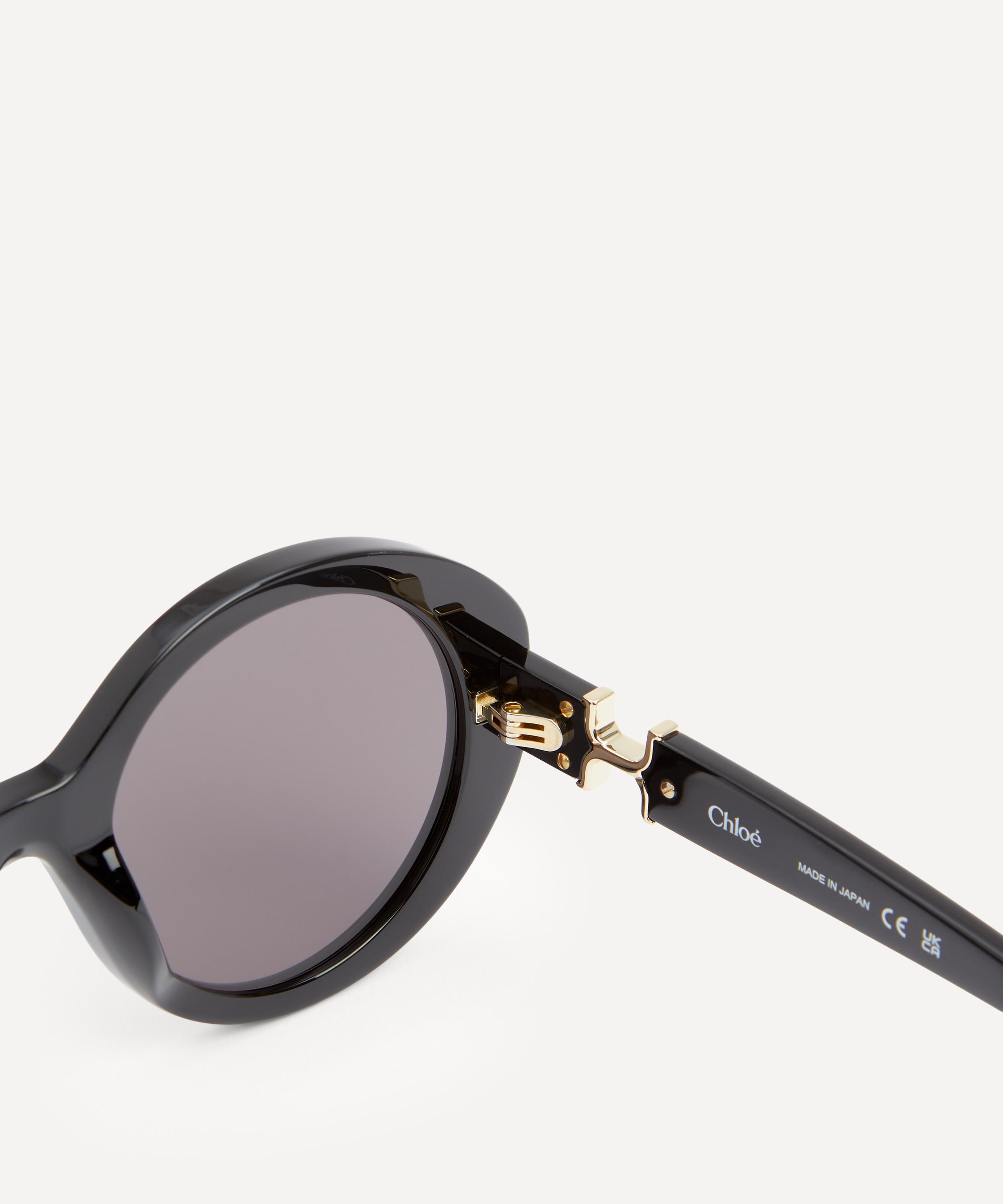Chloé - Oval Black Acetate Sunglasses image number 2