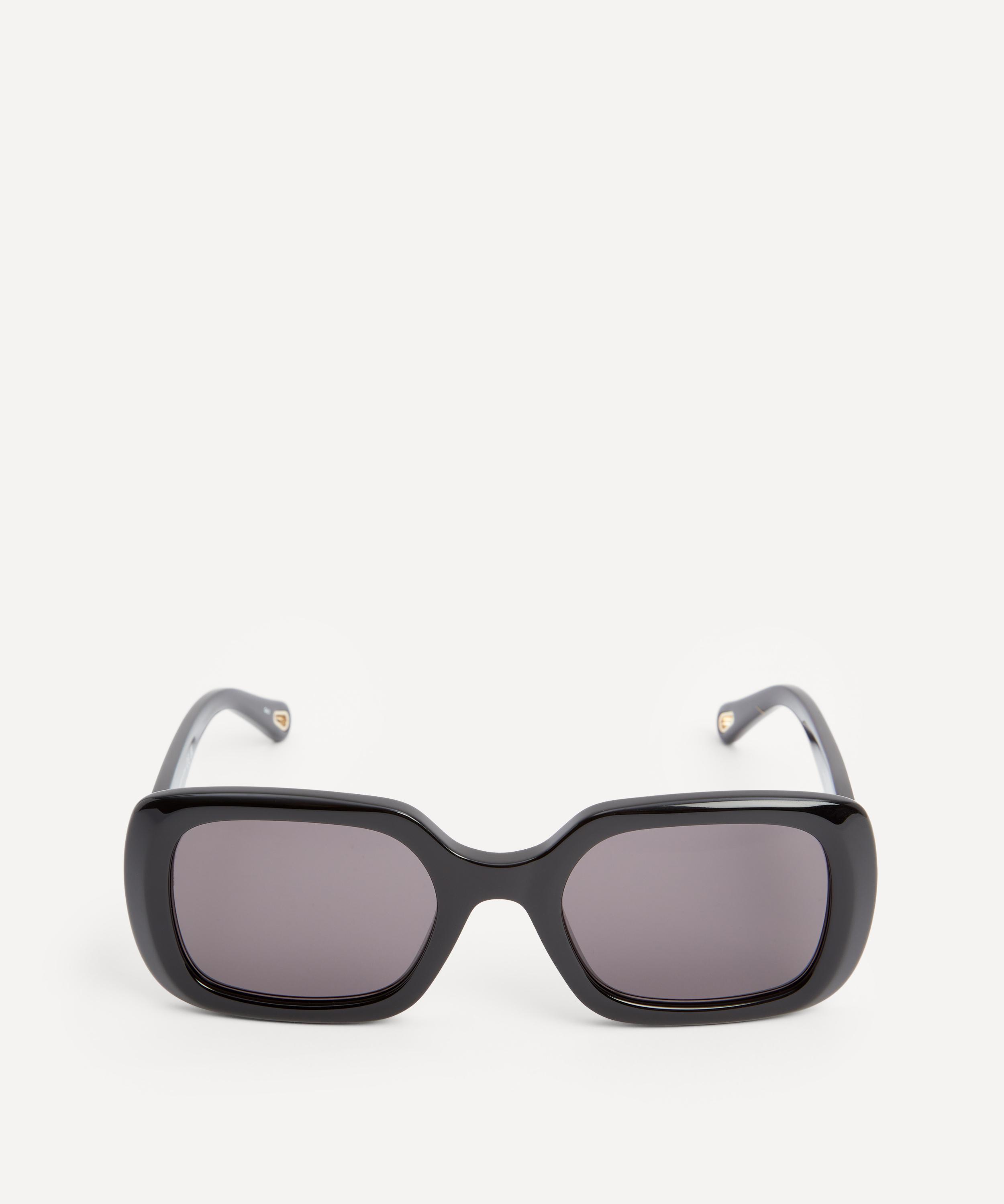 Chloé - Rectangular Black Acetate Sunglasses