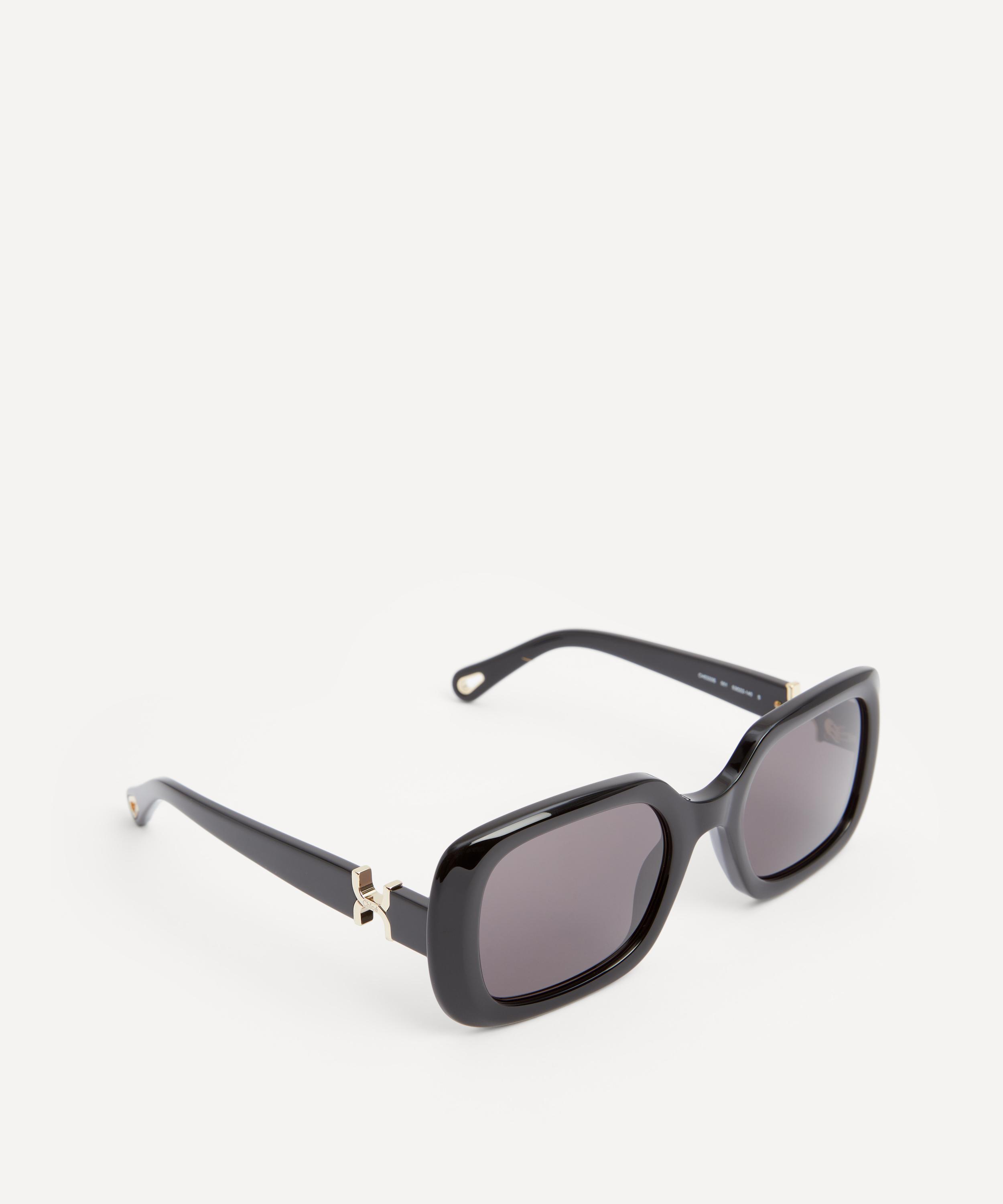 Chloé - Rectangular Black Acetate Sunglasses image number 1
