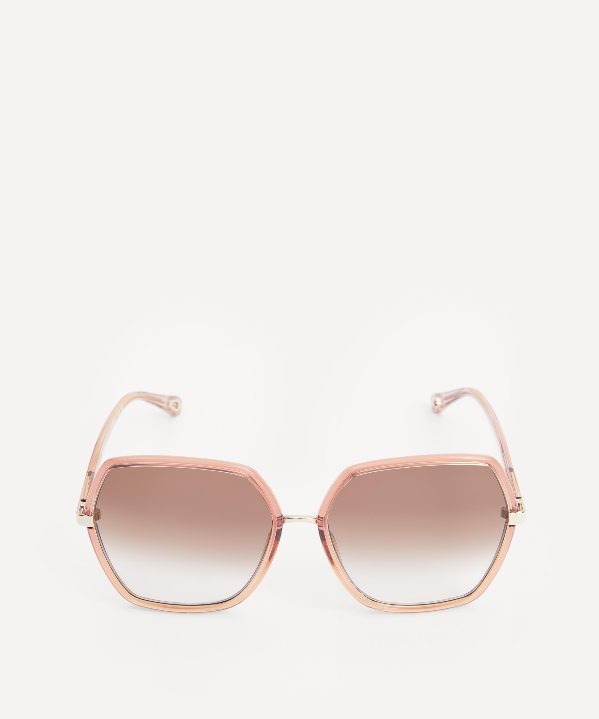 Chloé - Geometric Square Translucent Acetate Sunglasses