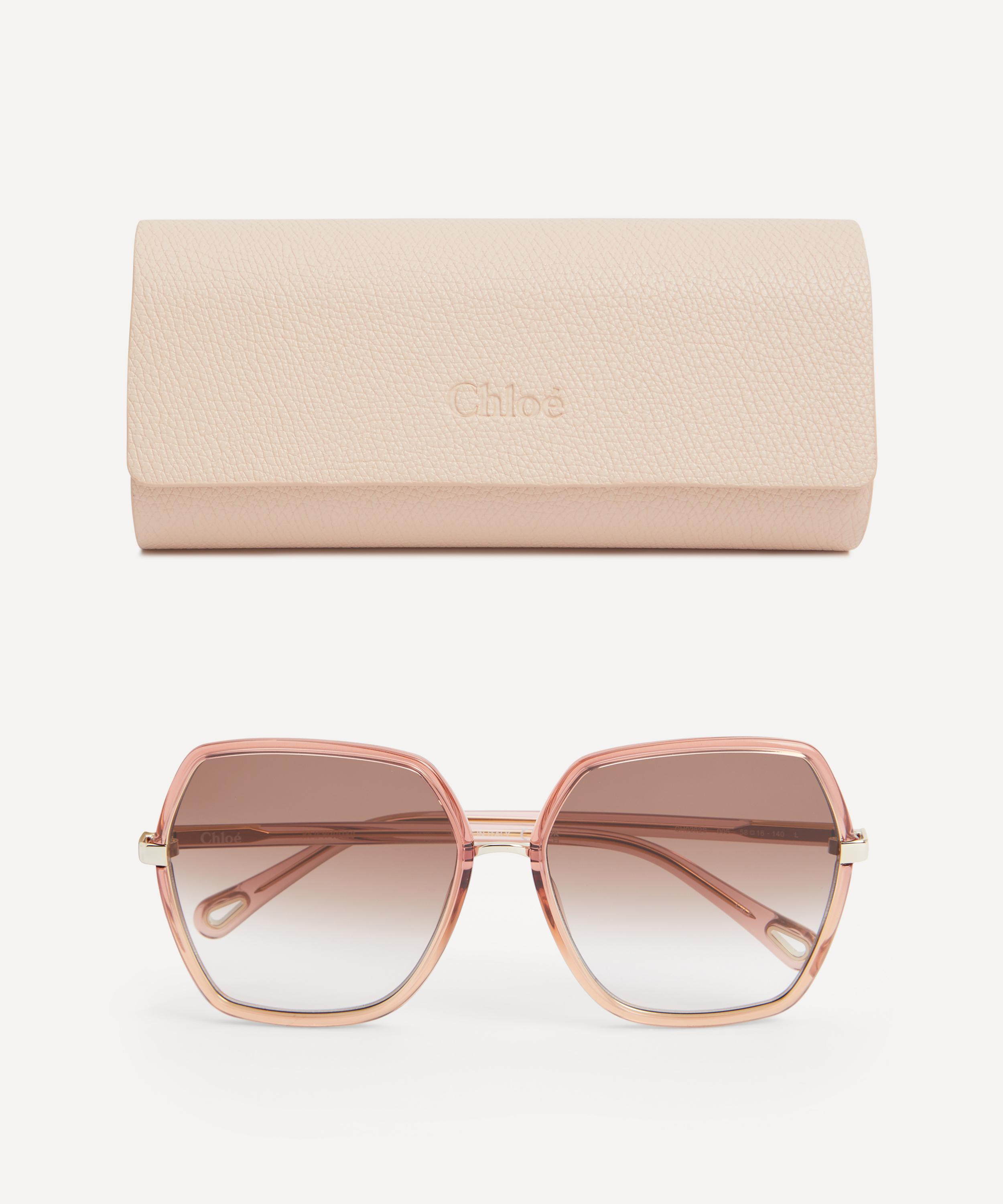 Chloé - Geometric Square Translucent Acetate Sunglasses image number 3