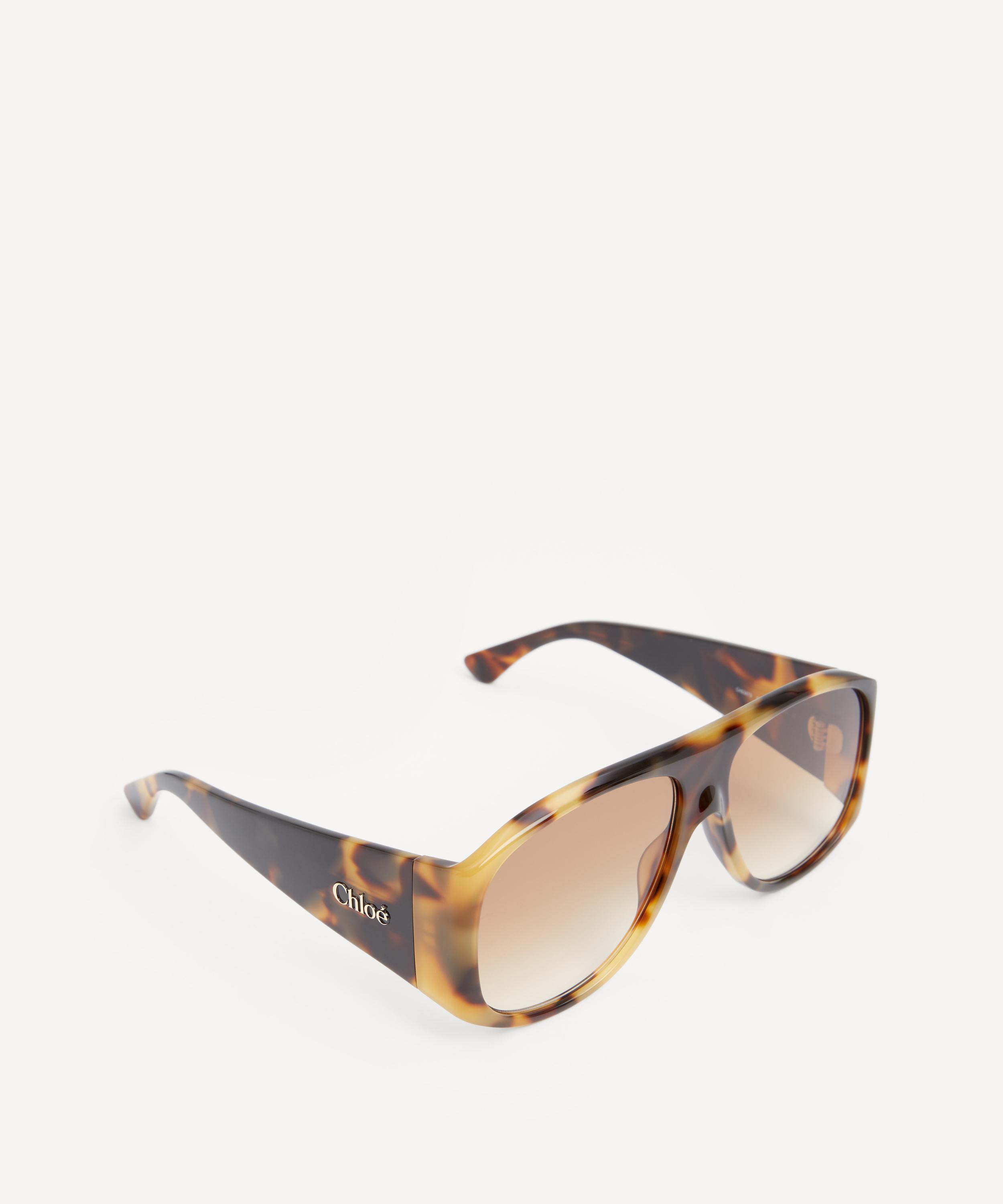 Chlo&eacute; - Aviator Havana Acetate Sunglasses image number 1