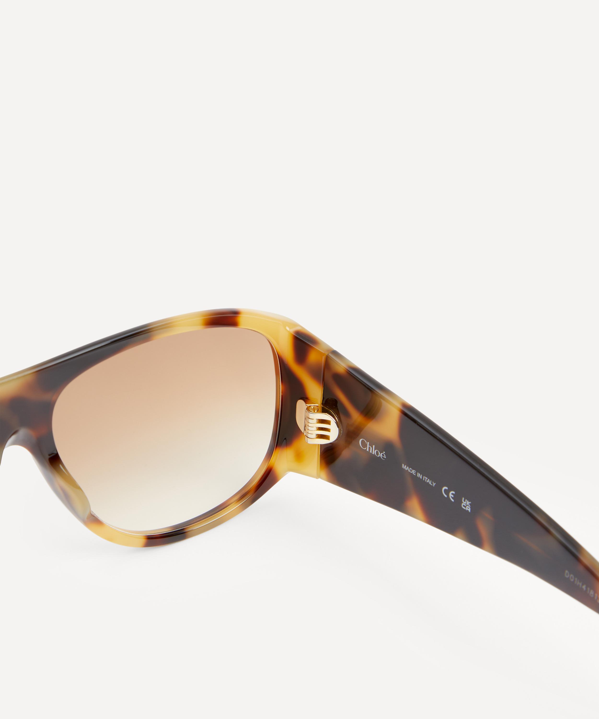 Chlo&eacute; - Aviator Havana Acetate Sunglasses image number 2