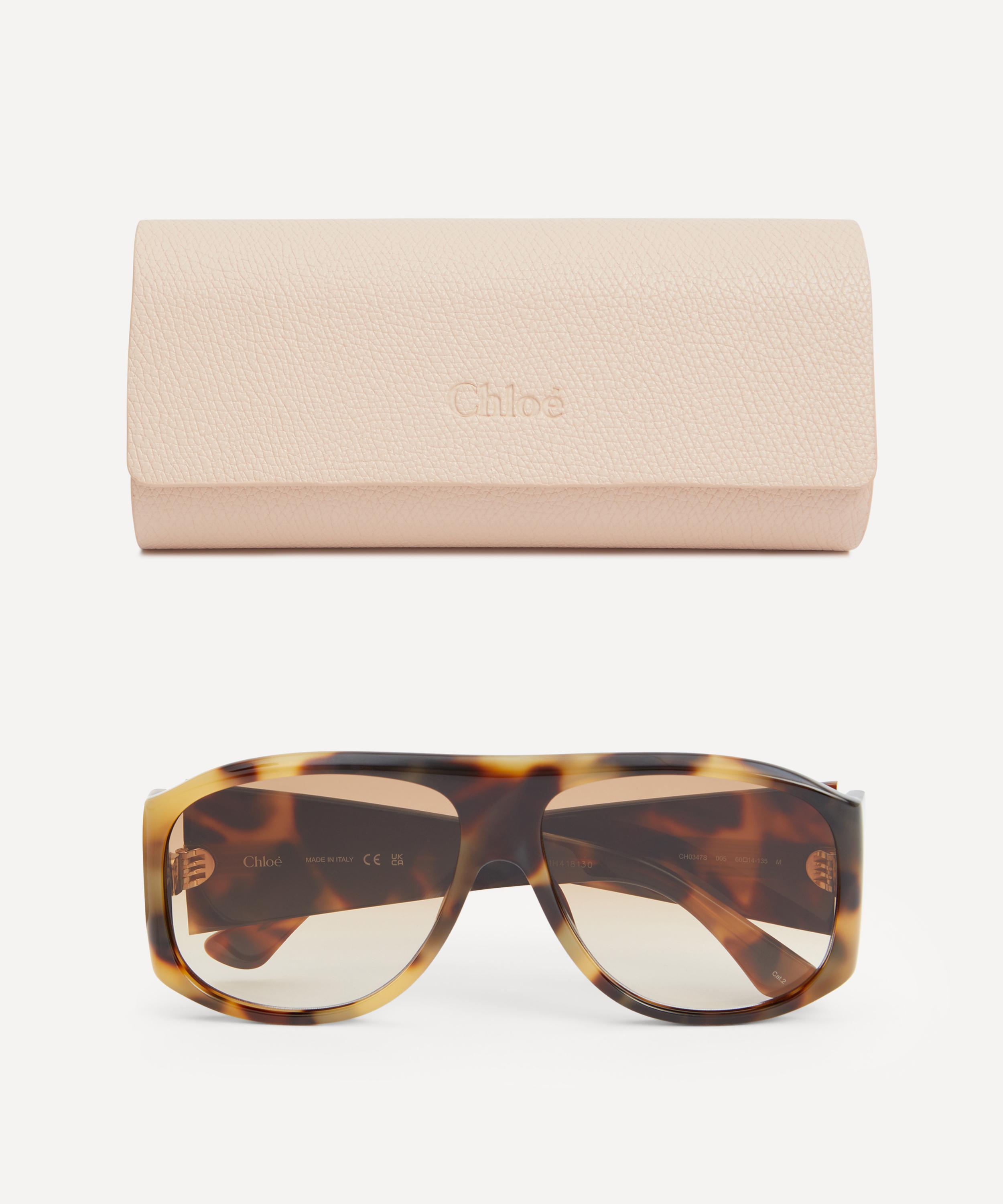 Chlo&eacute; - Aviator Havana Acetate Sunglasses image number 3
