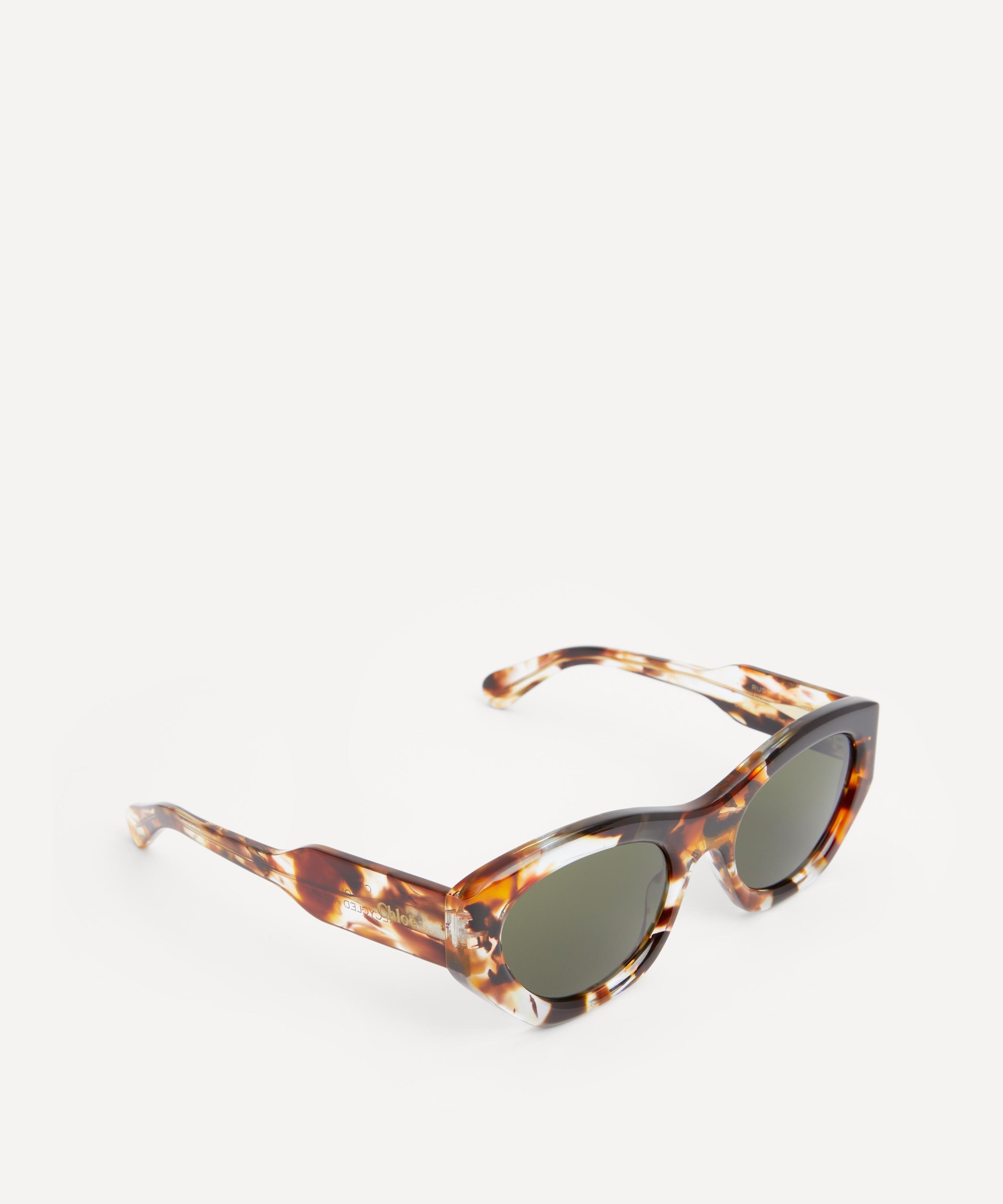 Chloé - Cat Eye Translucent Havana Acetate Sunglasses image number 1
