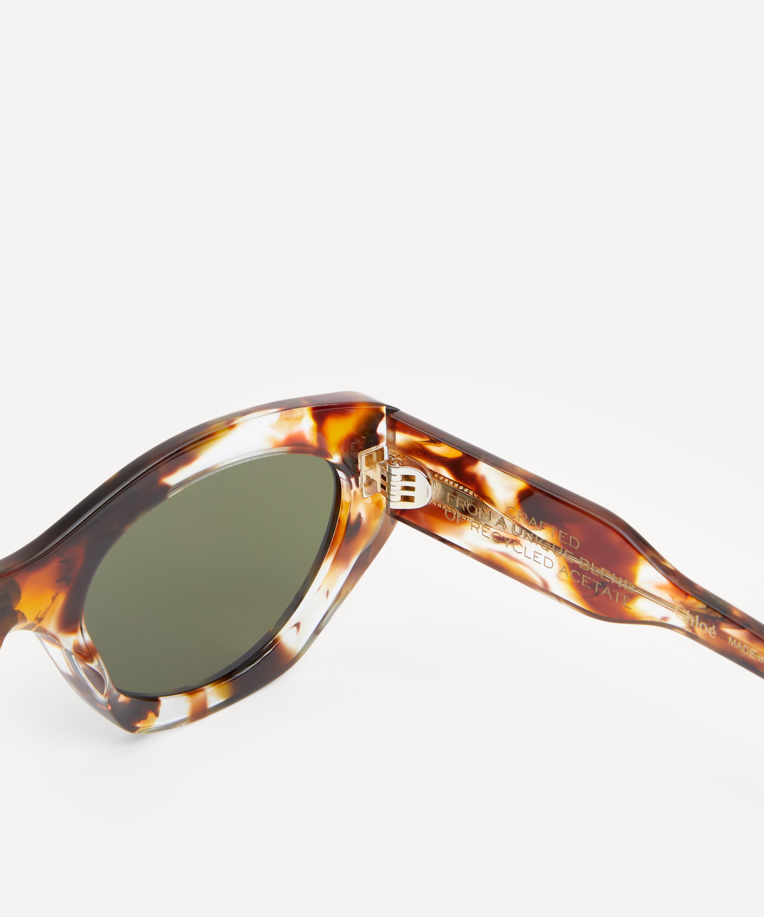 Chloé - Cat Eye Translucent Havana Acetate Sunglasses image number 2