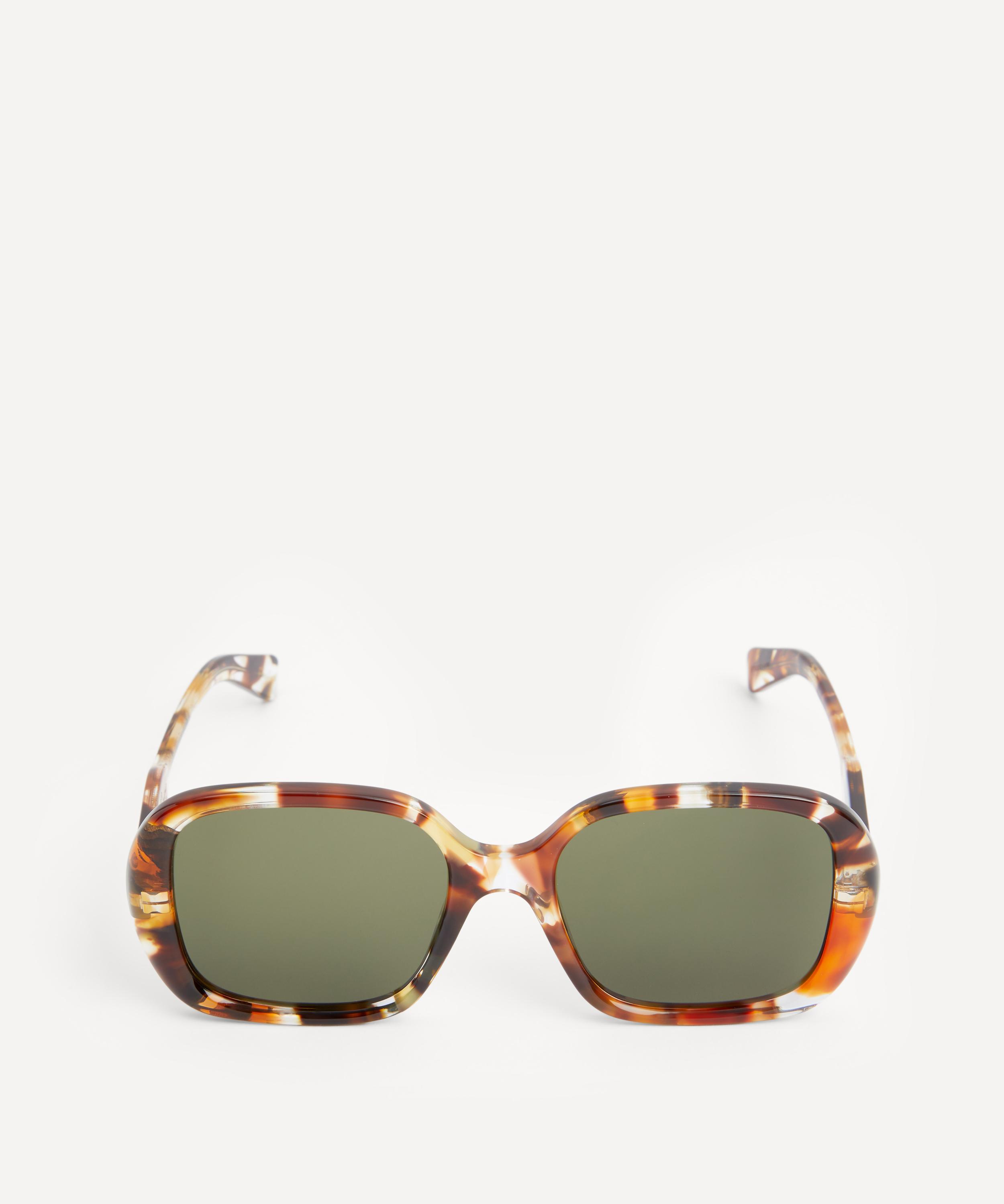 Chloé - Square Translucent Havana Acetate Sunglasses