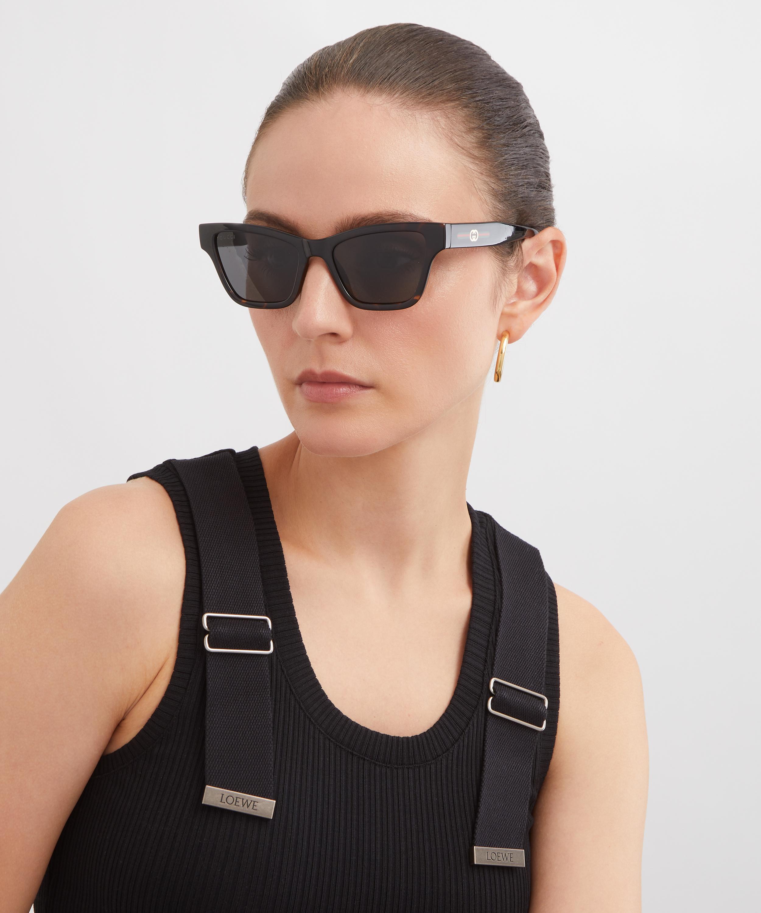 Gucci - Chunky Cat Eye Havana Acetate Sunglasses image number 1