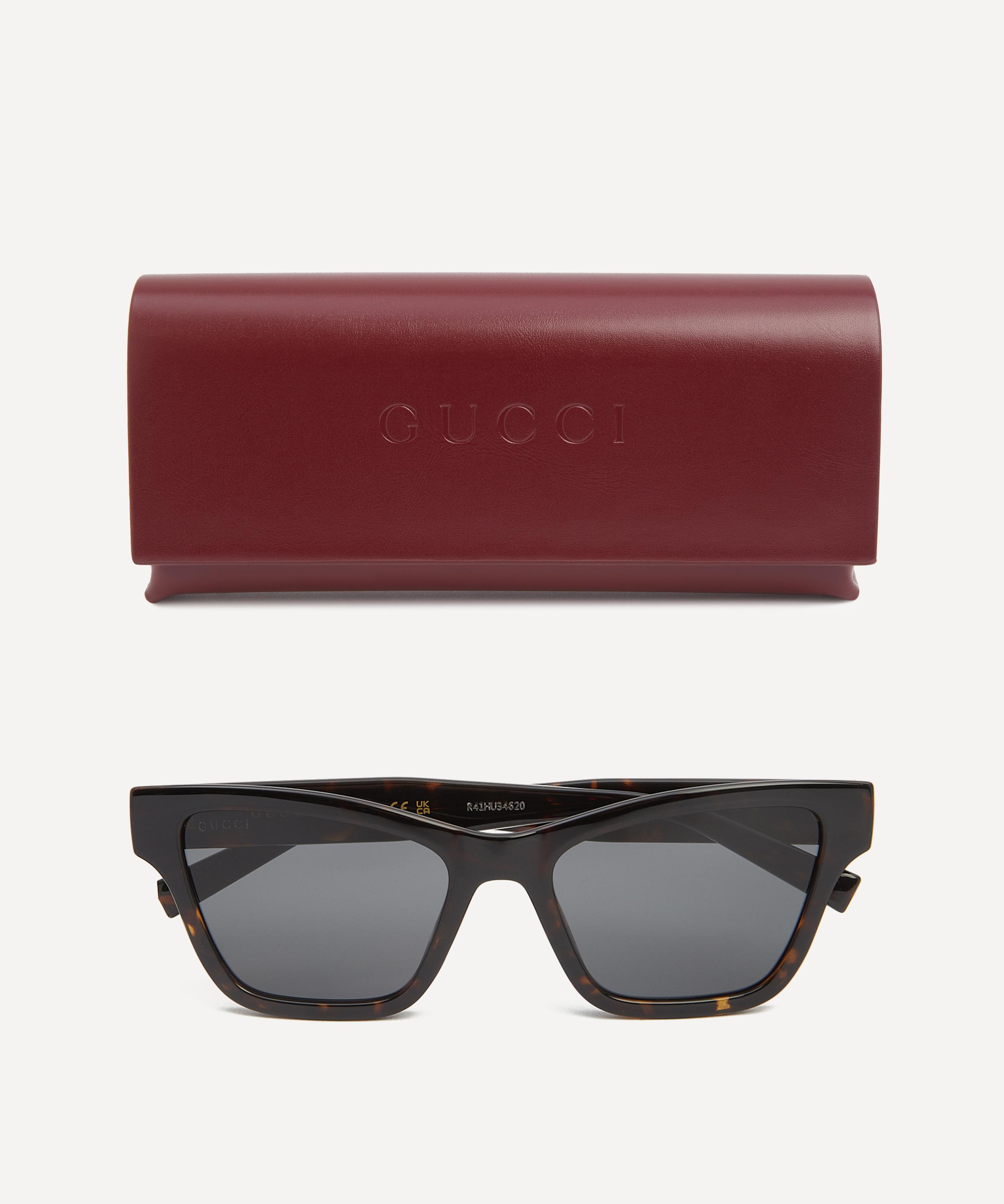 Gucci - Chunky Cat Eye Havana Acetate Sunglasses image number 3