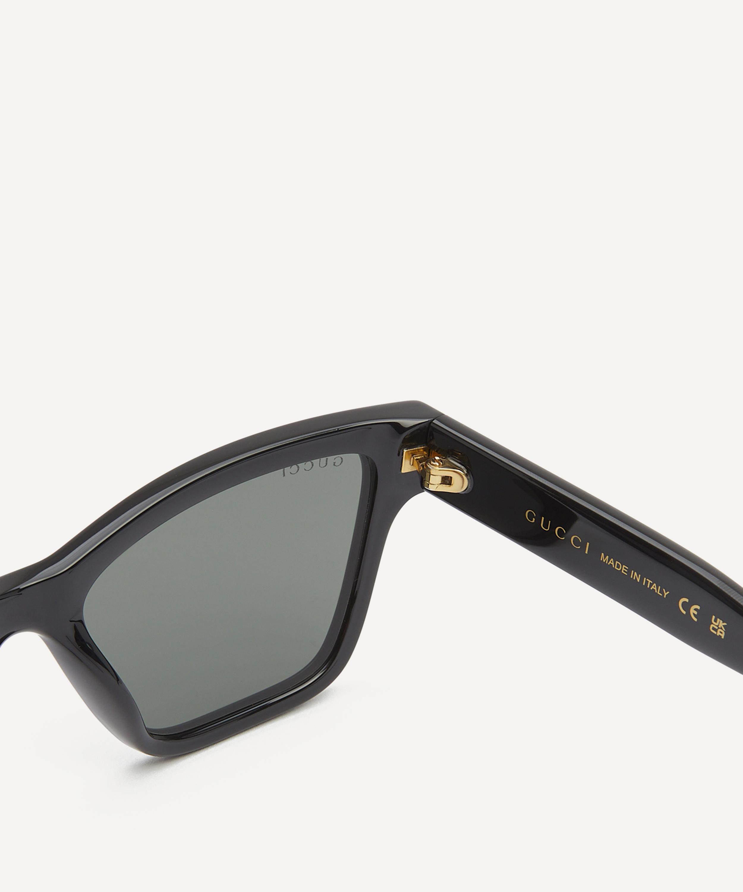 Gucci - Chunky Cat Eye Black Acetate Sunglasses image number 2