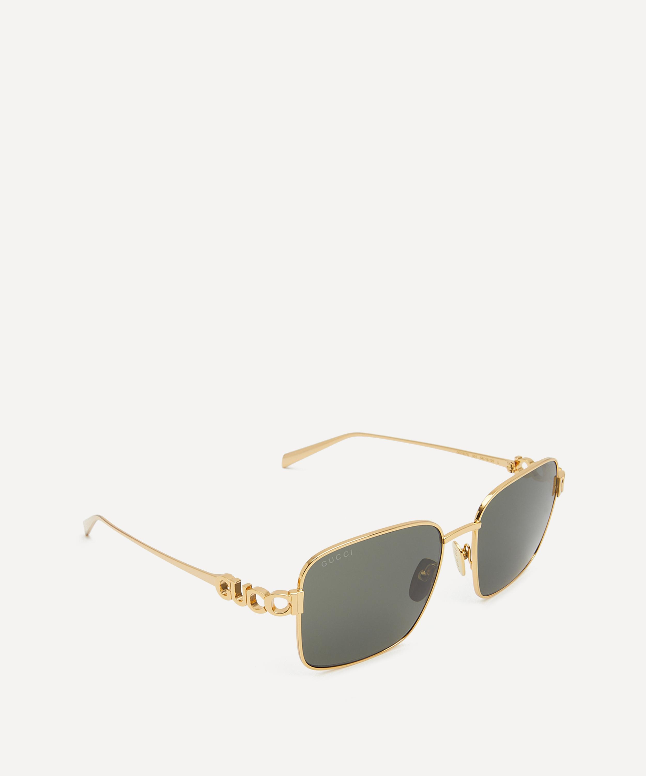 Gucci - Square Metal Cut-Out Logo Sunglasses image number 1