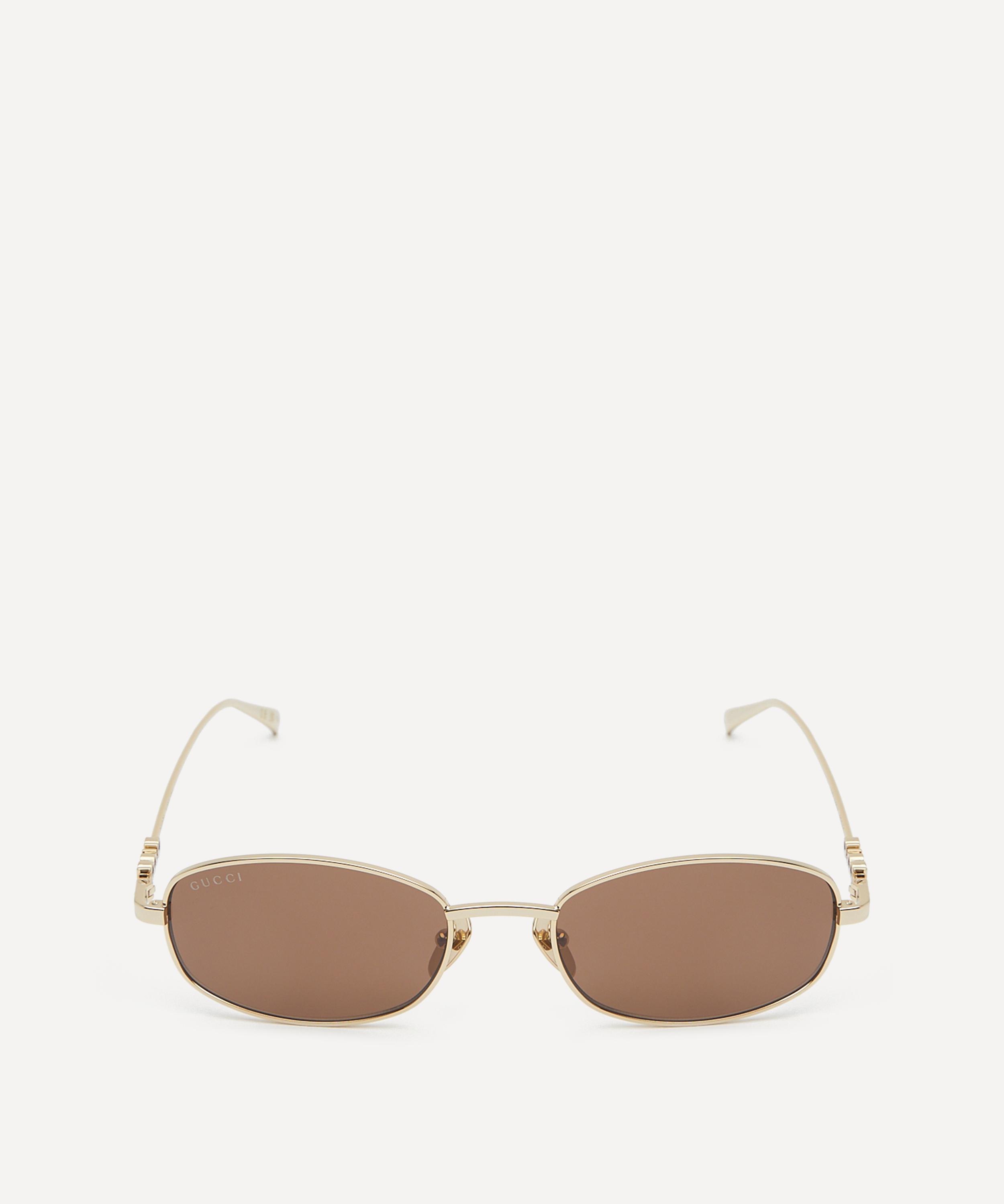 Gucci - Oval Metal Cut-Out Logo Sunglasses image number 0