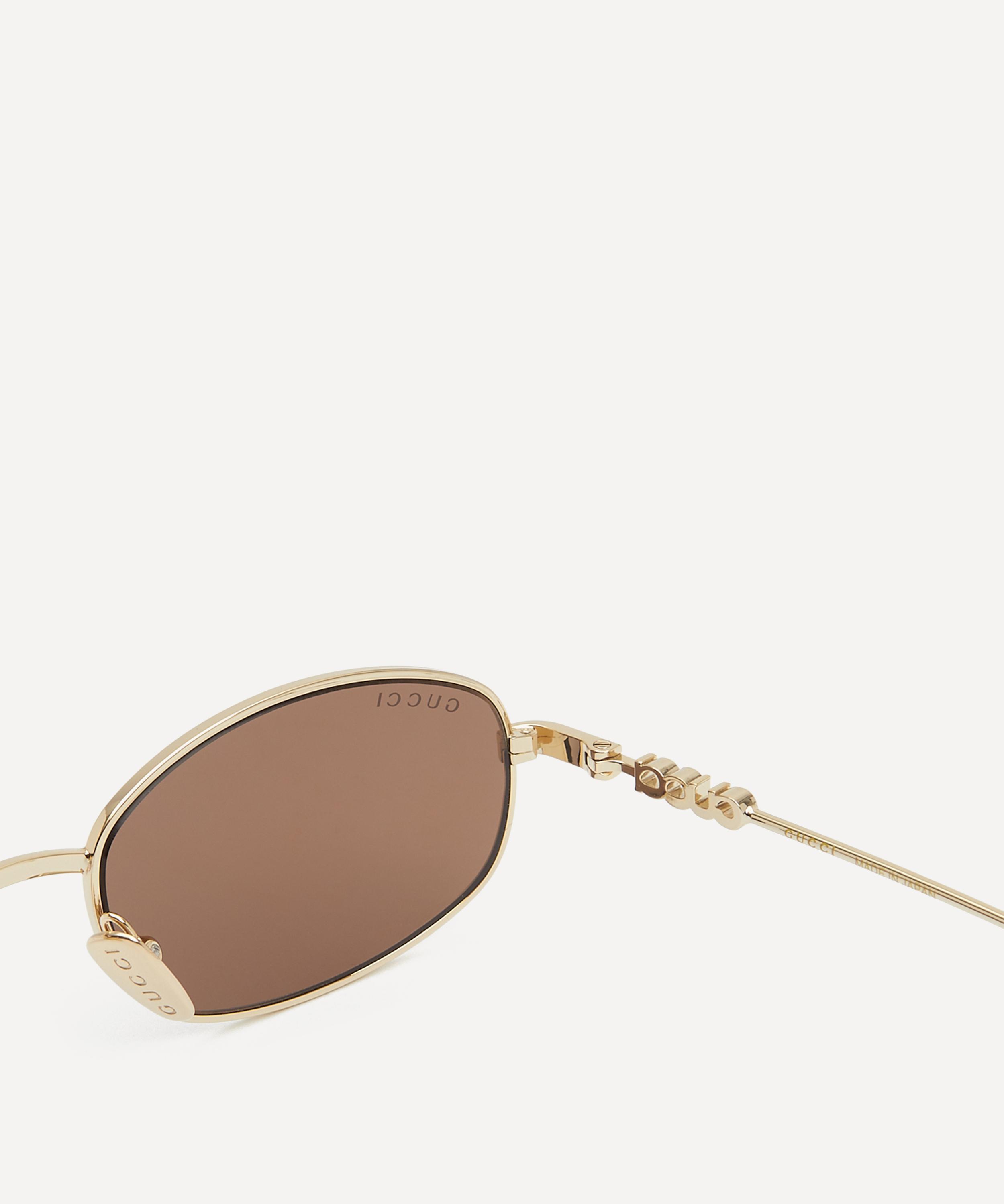Gucci - Oval Metal Cut-Out Logo Sunglasses image number 2