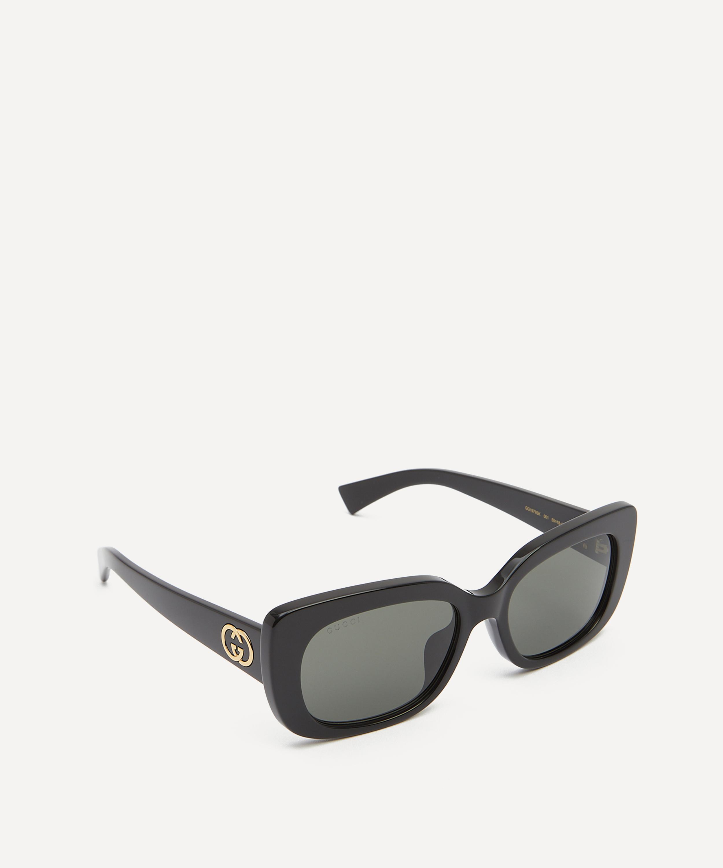 Gucci - Geometric Black Acetate Sunglasses image number 1