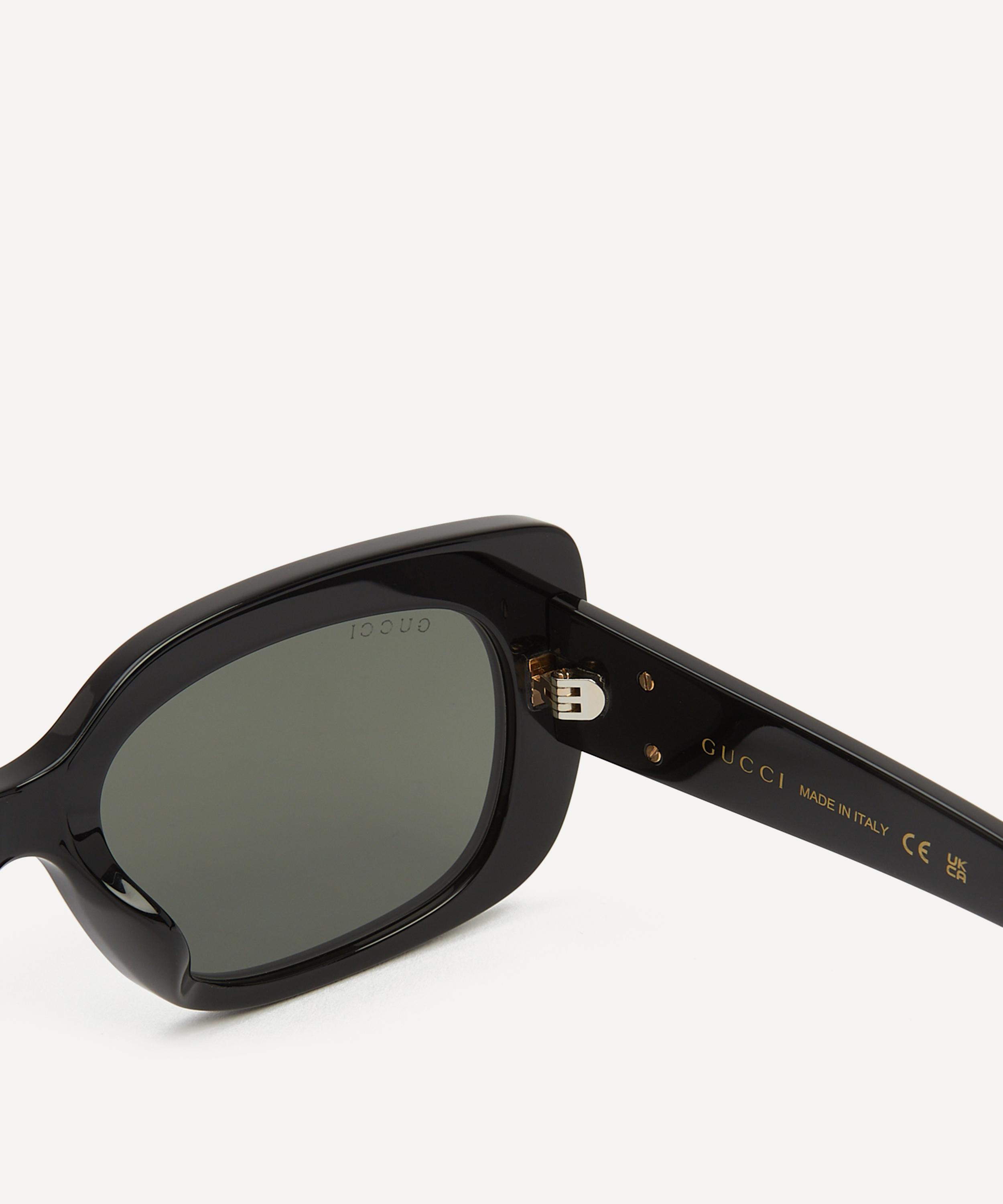 Gucci - Geometric Black Acetate Sunglasses image number 2