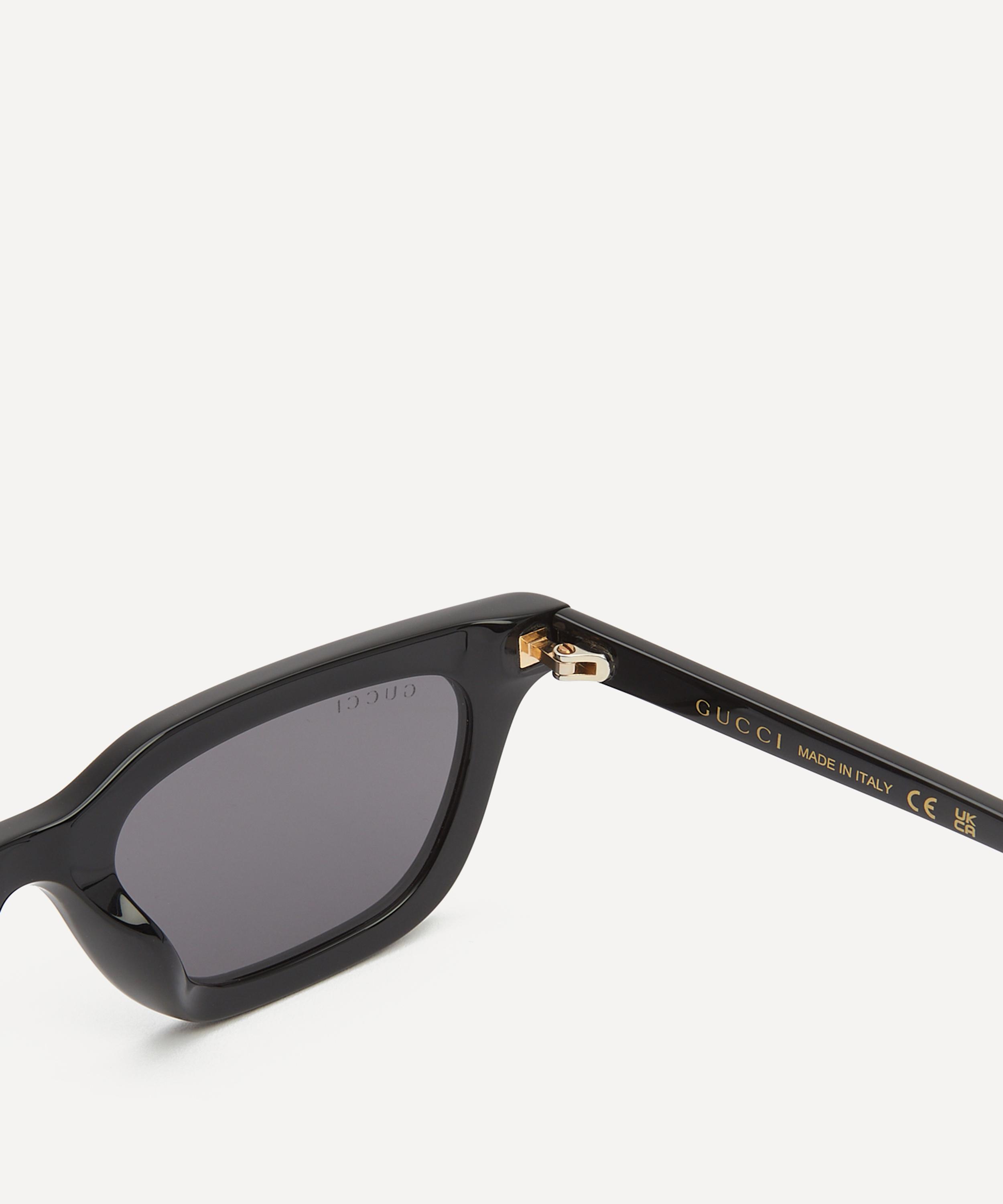 Gucci - Slim Square Black Acetate Sunglasses image number 2