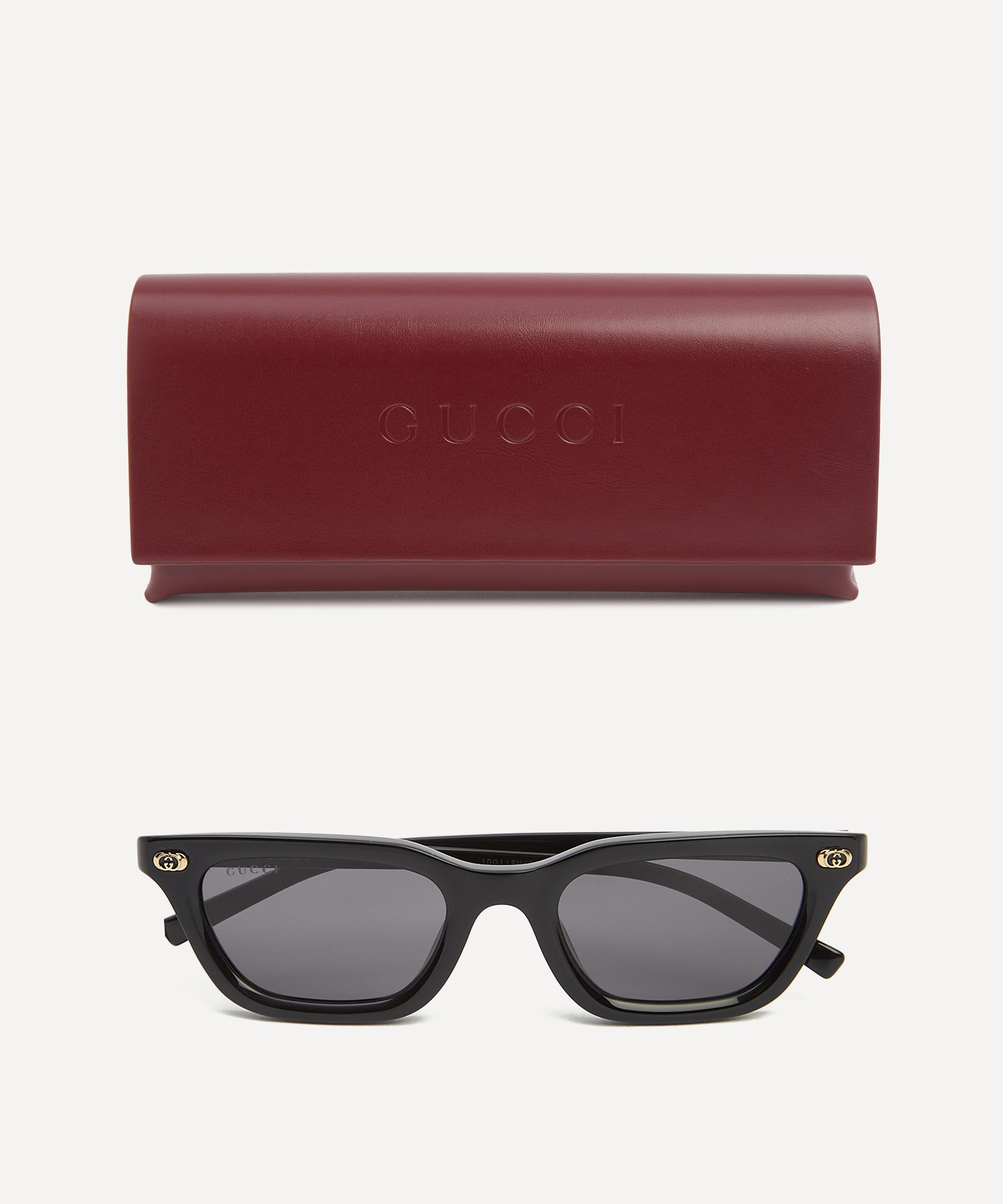 Gucci - Slim Square Black Acetate Sunglasses image number 3