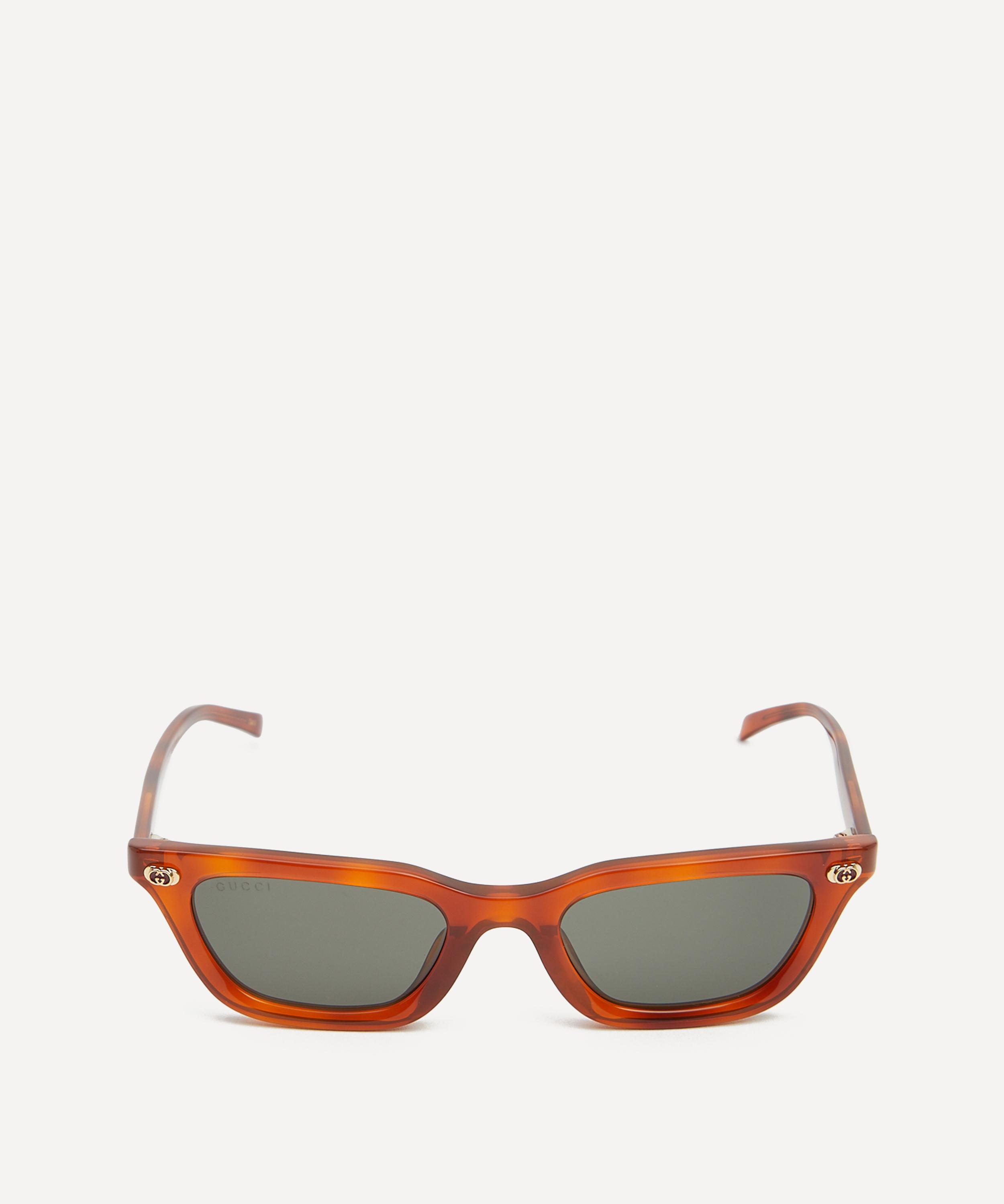 Gucci - Slim Square Havana Acetate Sunglasses image number 0