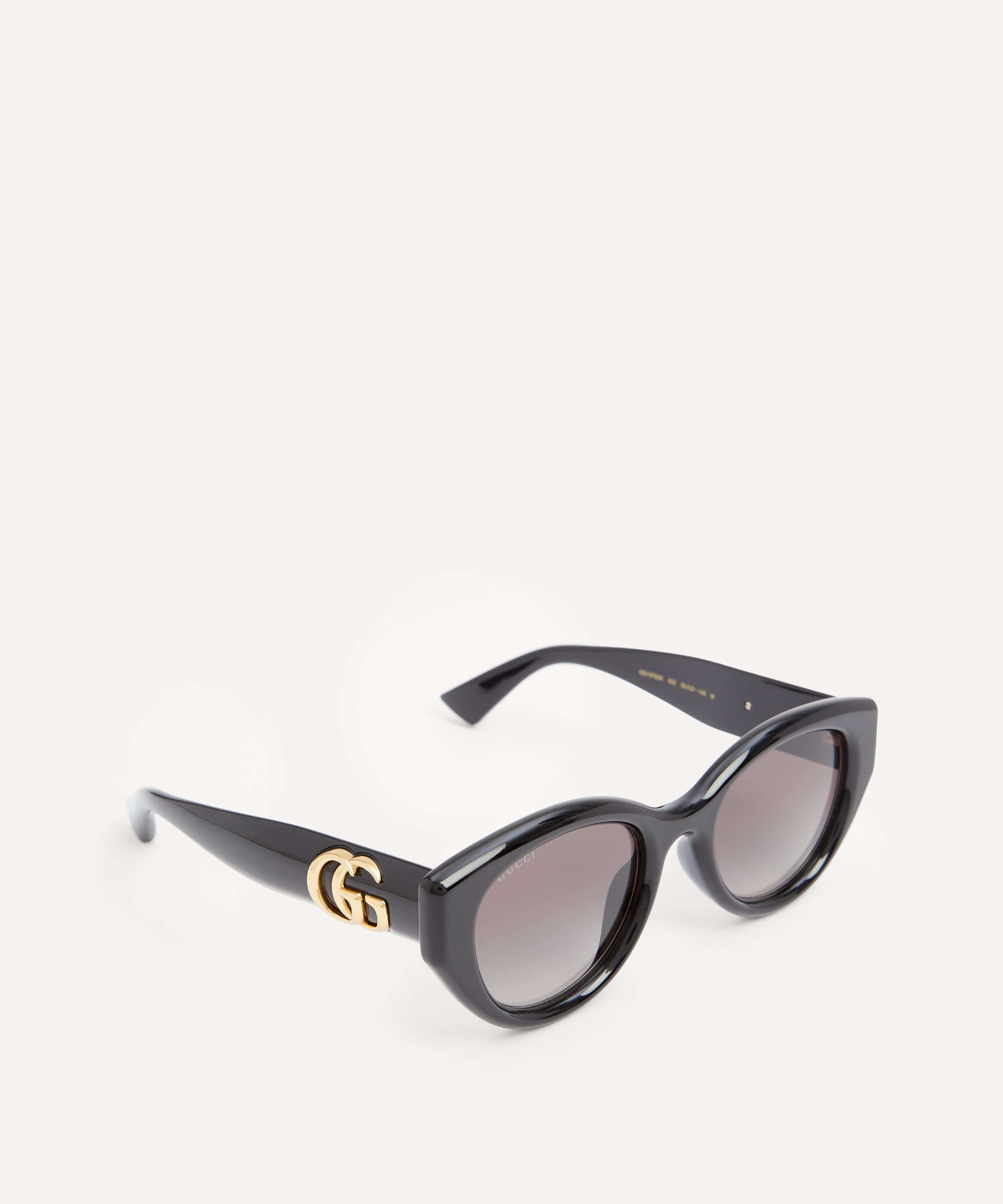 Gucci - Cat Eye Black Acetate Sunglasses image number 1
