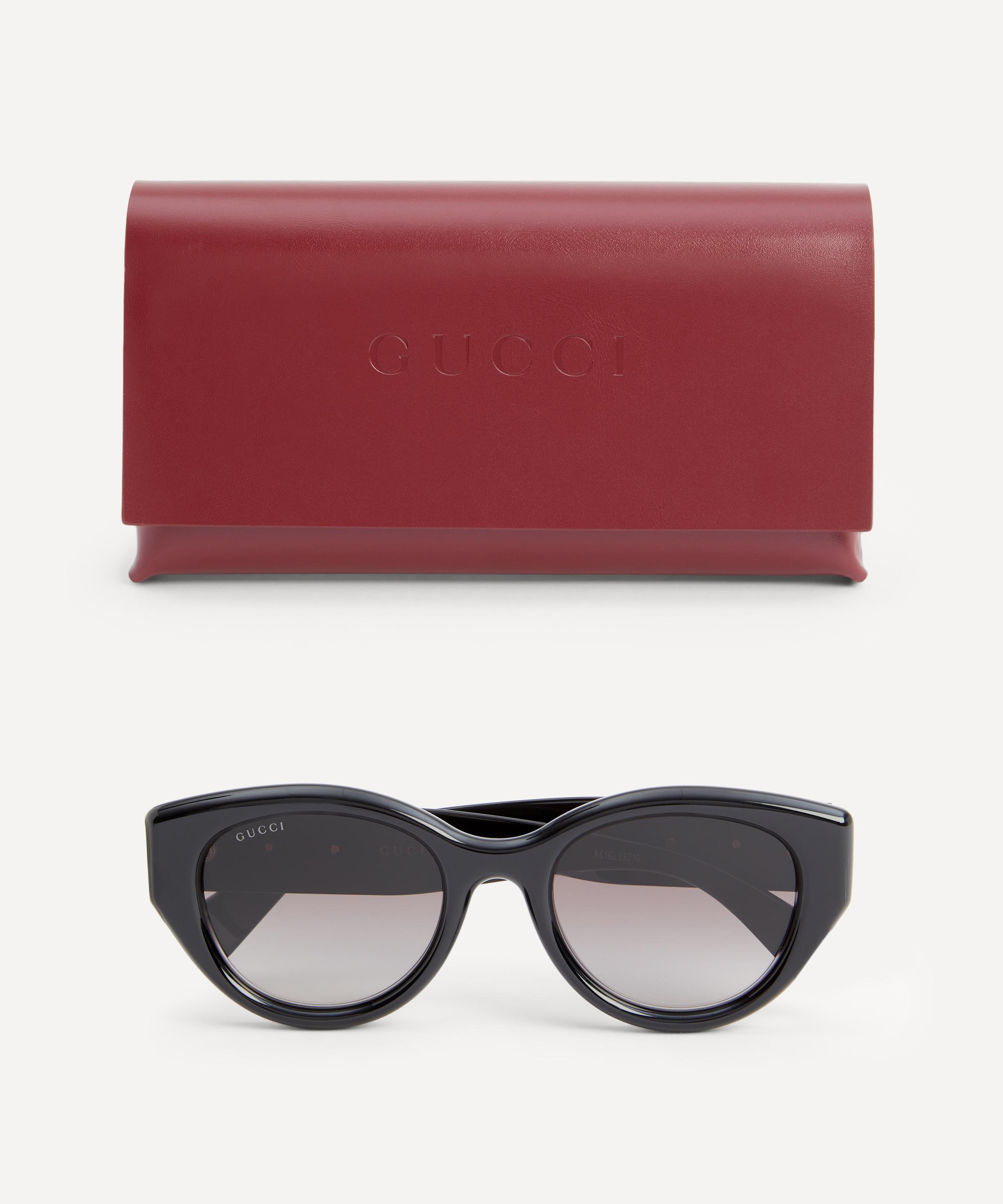 Gucci - Cat Eye Black Acetate Sunglasses image number 3