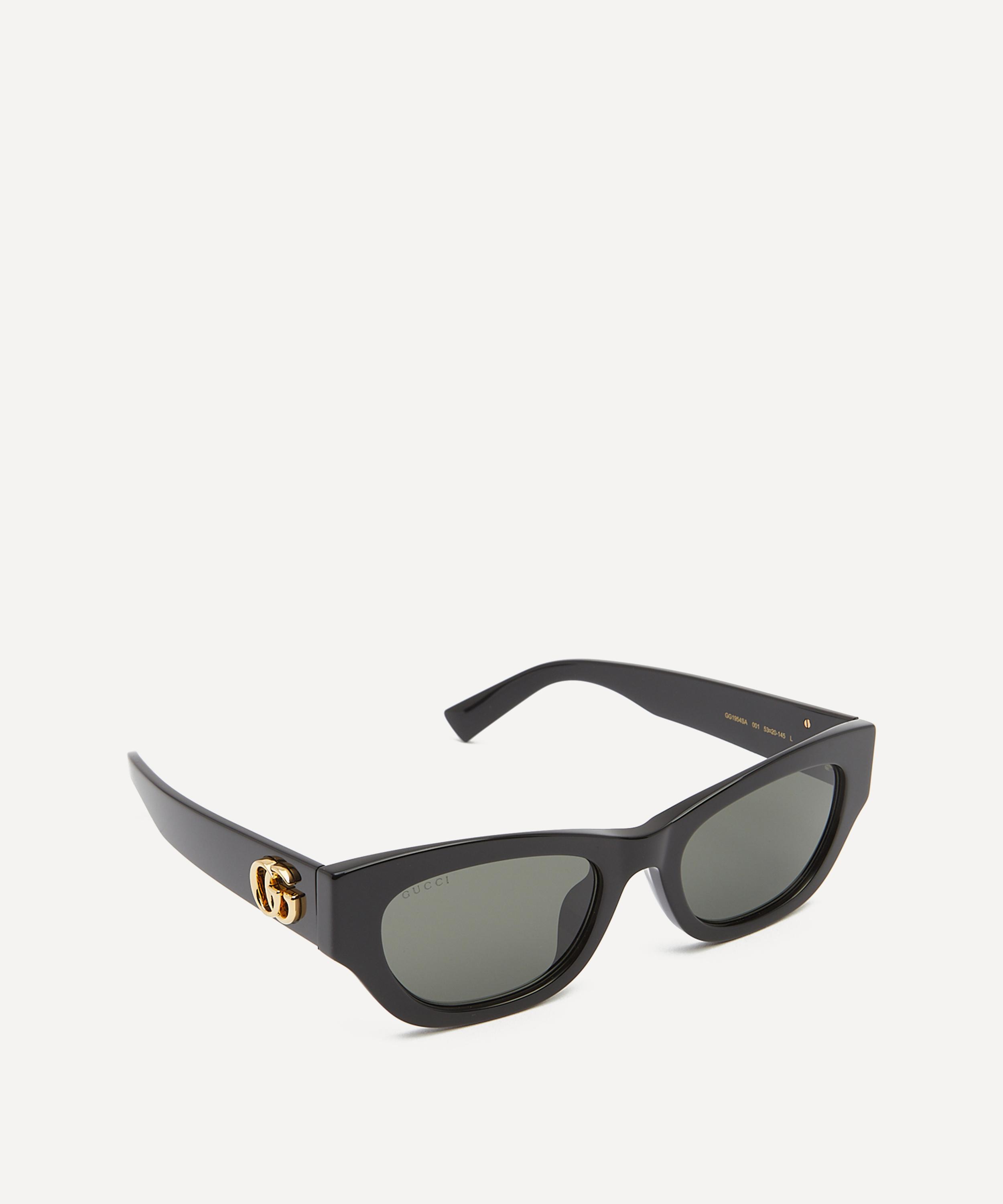 Gucci - Curved Square Black Acetate Sunglasses image number 1