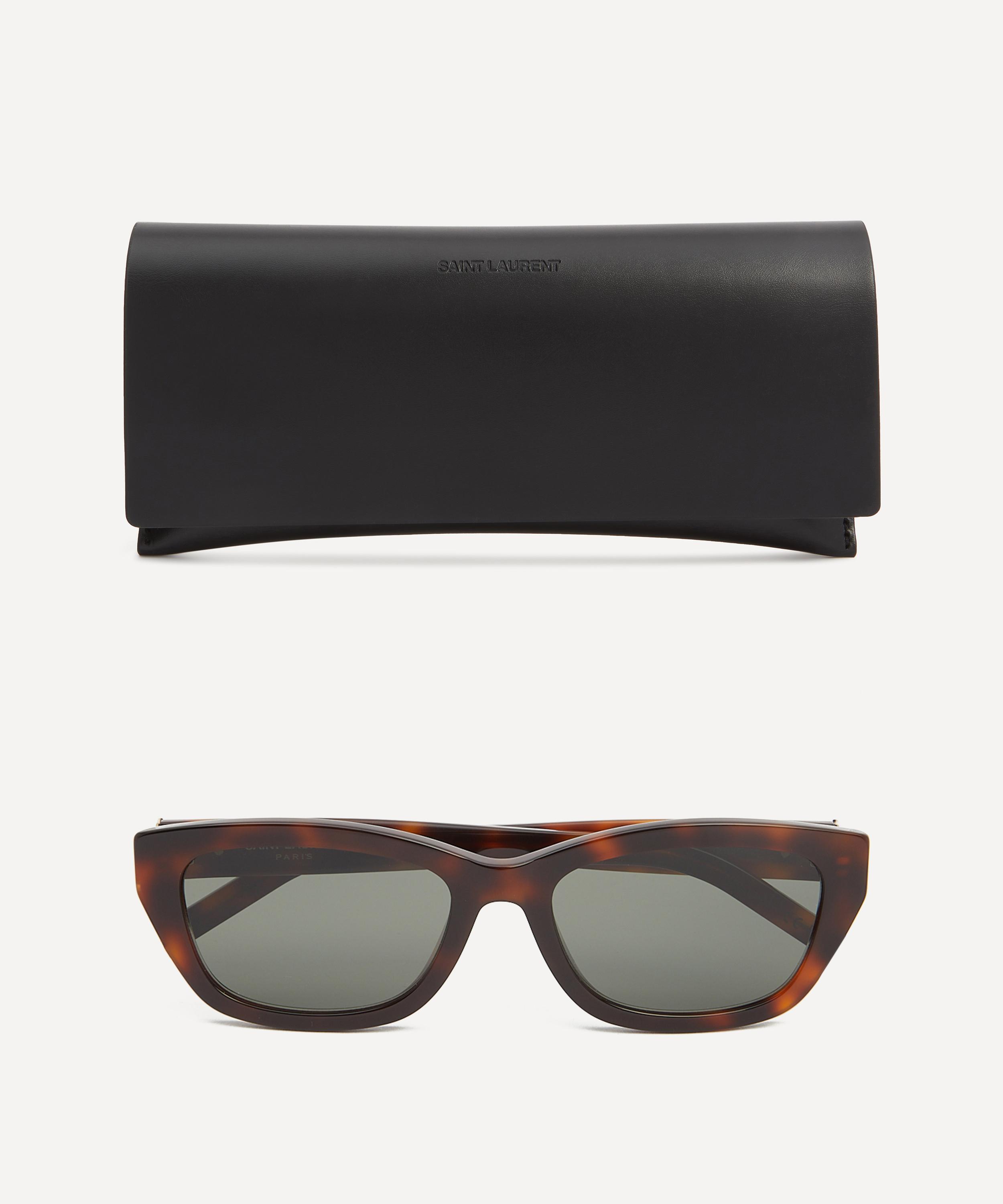 Saint Laurent - Cat Eye Havana Acetate Sunglasses image number 3