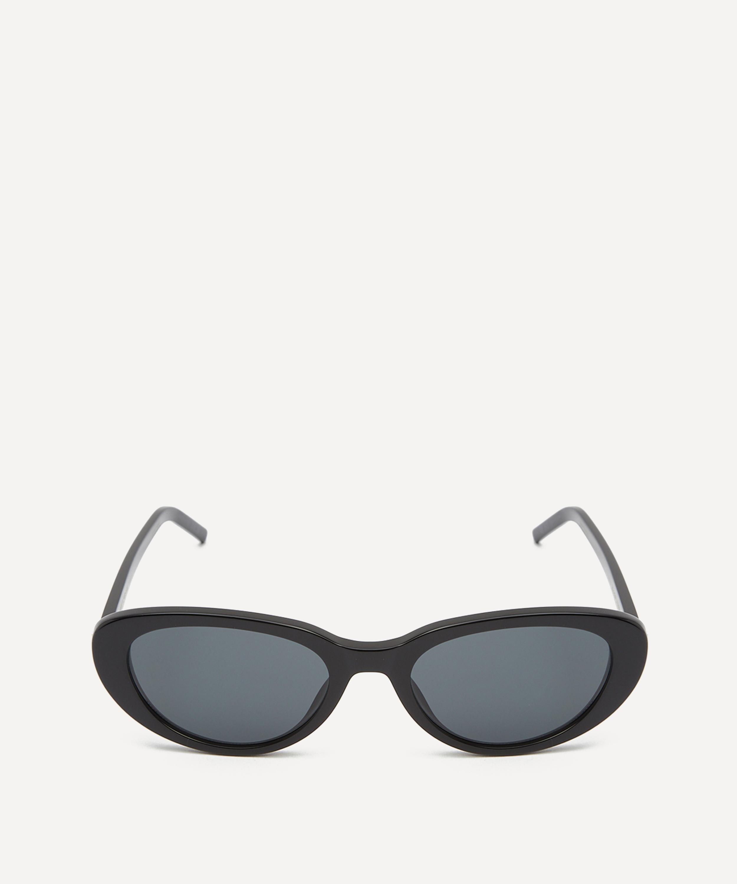 Saint Laurent - Oval Cat Eye Black Acetate Sunglasses