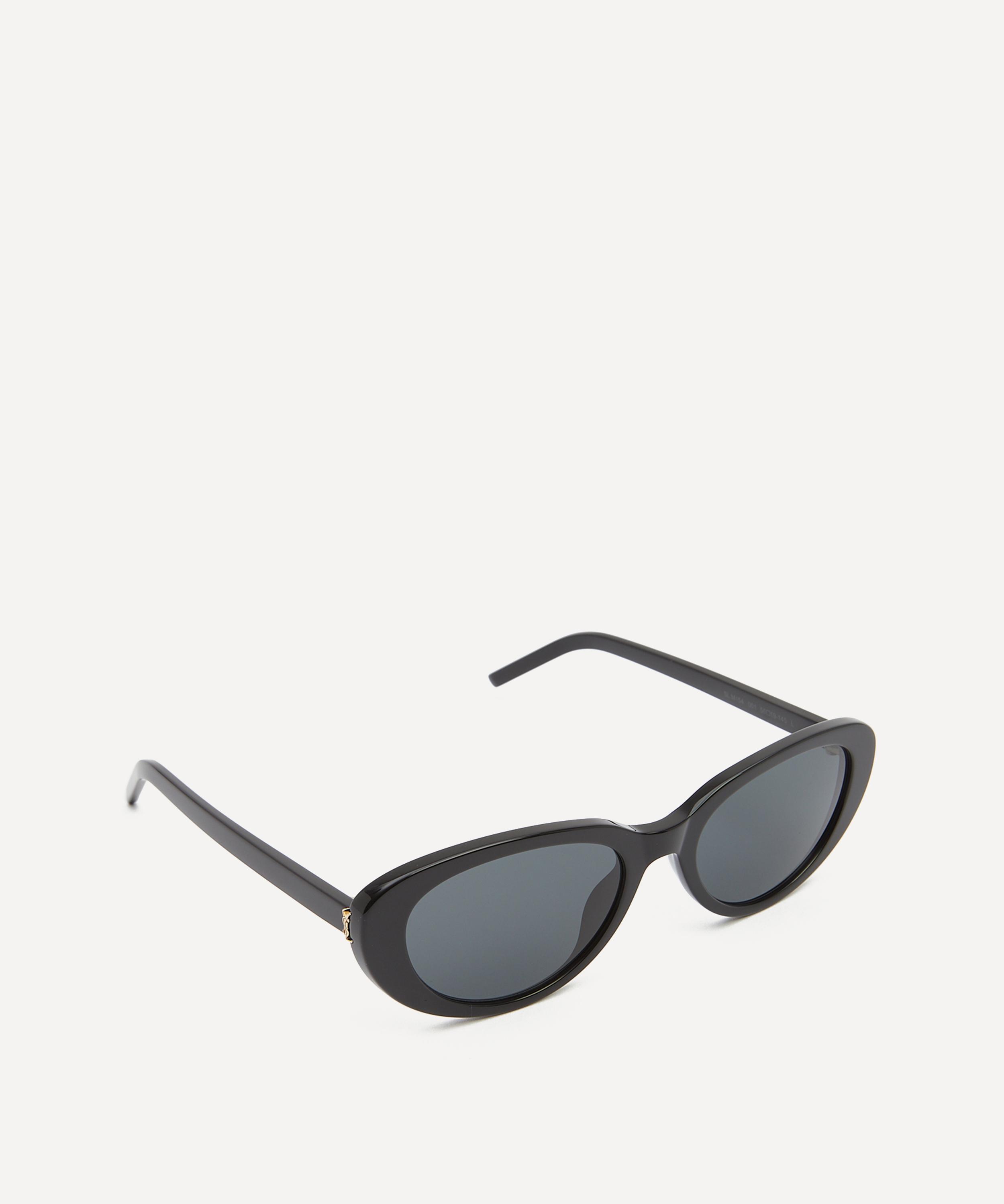 Saint Laurent - Oval Cat Eye Black Acetate Sunglasses image number 1