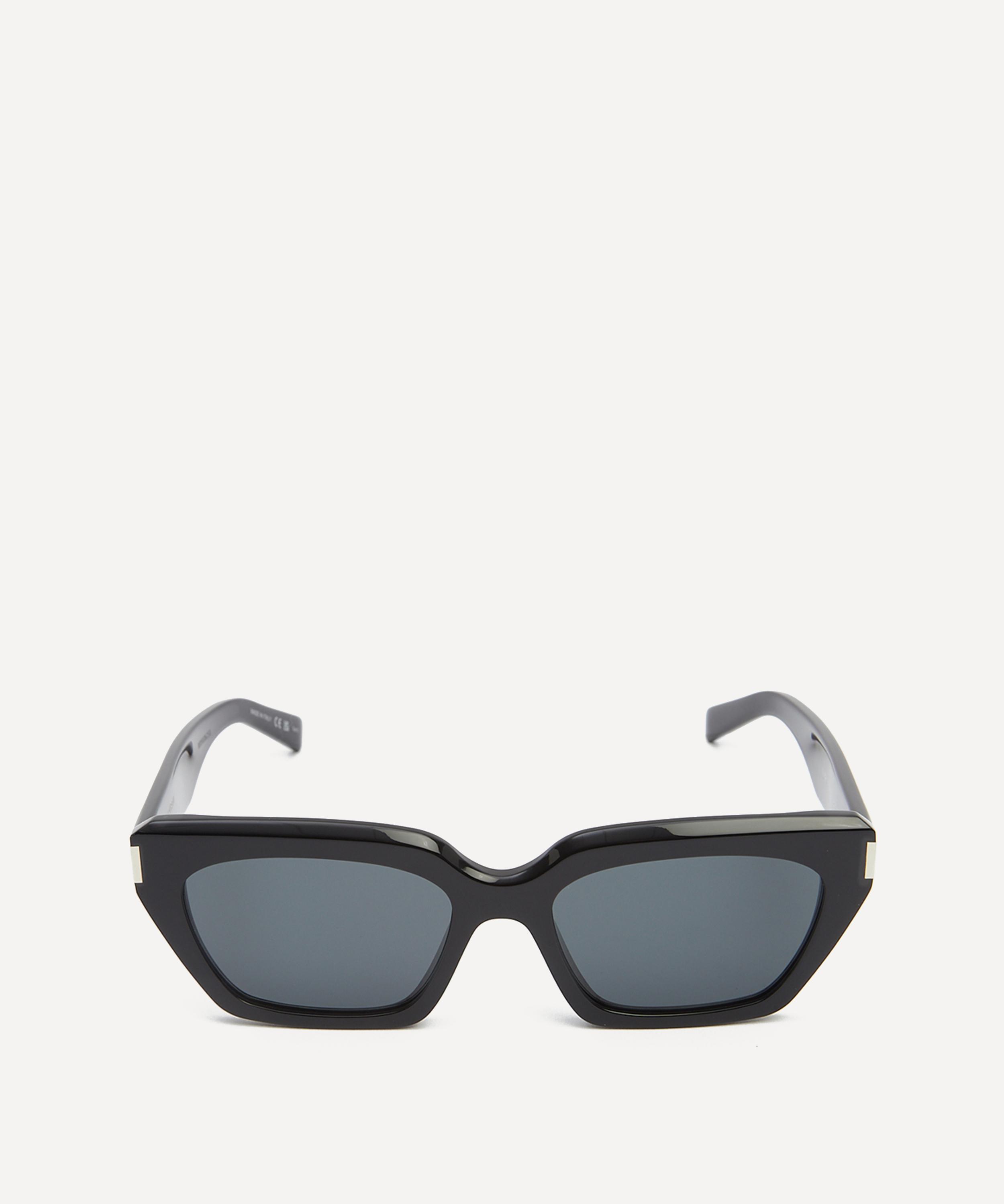 Saint Laurent - Geometric Cat Eye Black Acetate Sunglasses
