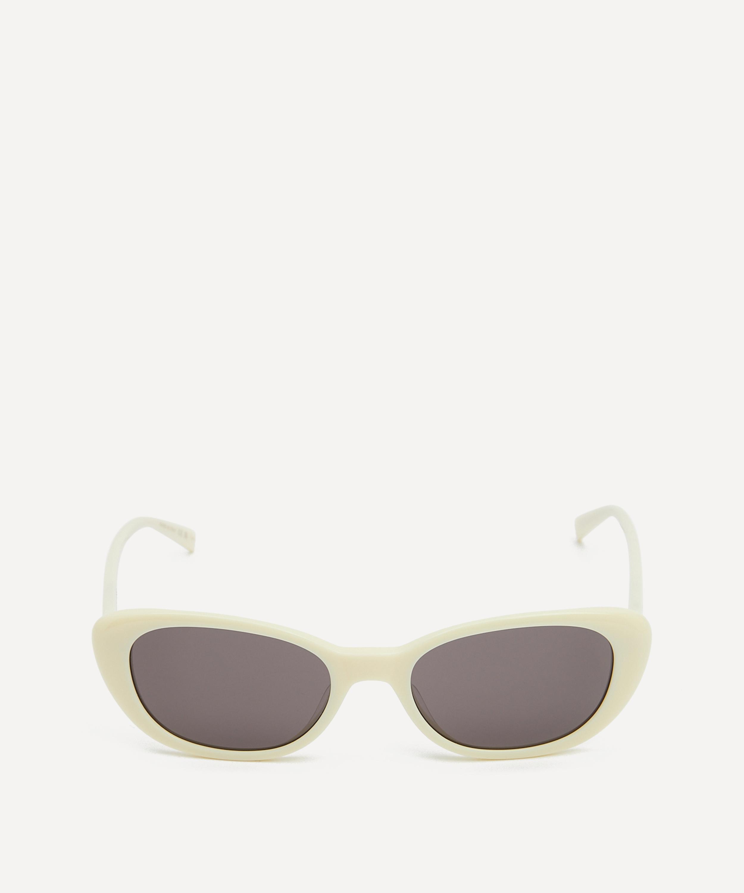 Saint Laurent - Round Cat Eye Ivory Acetate Sunglasses image number 0