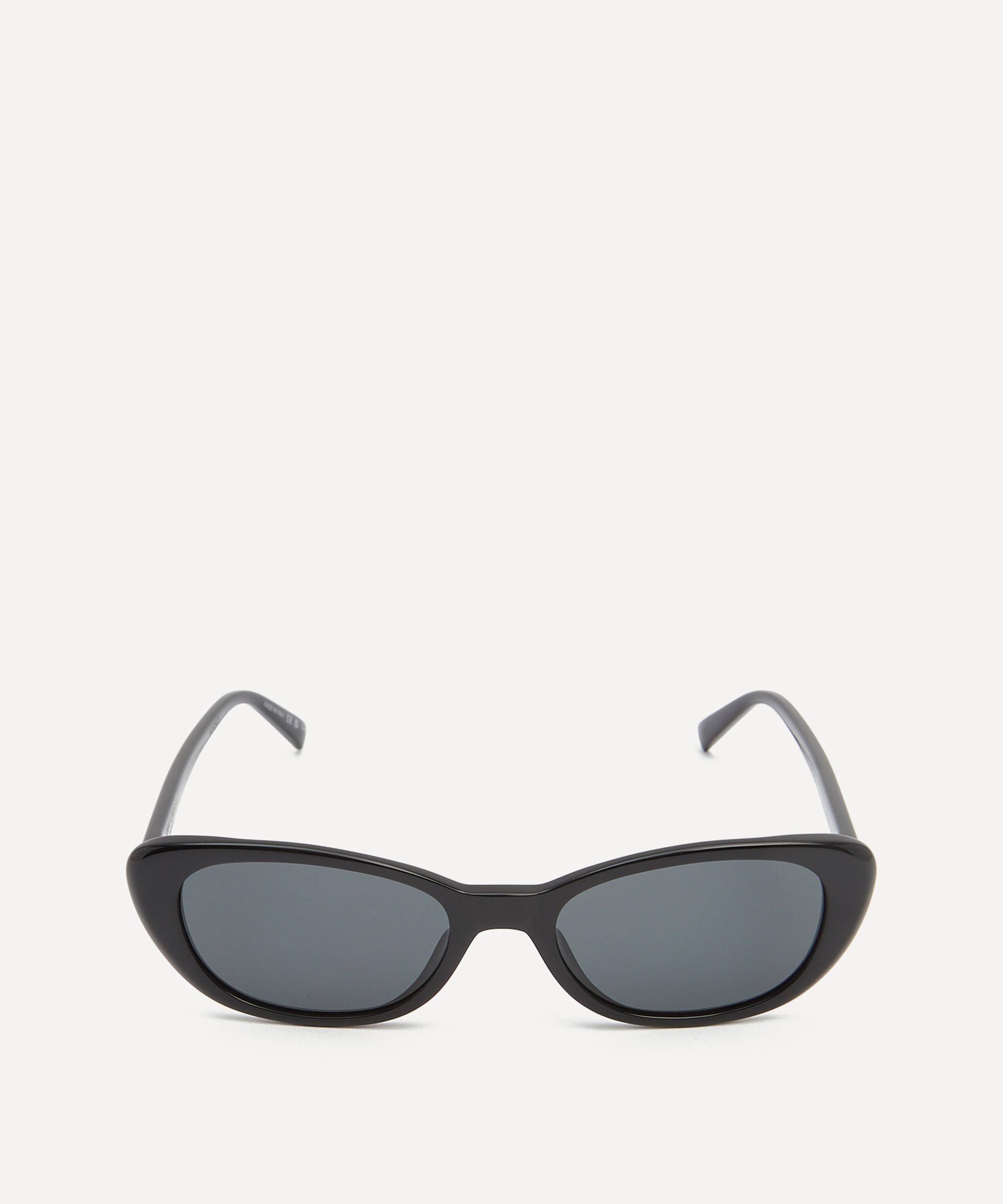Saint Laurent - Round Cat Eye Black Acetate Sunglasses image number 0
