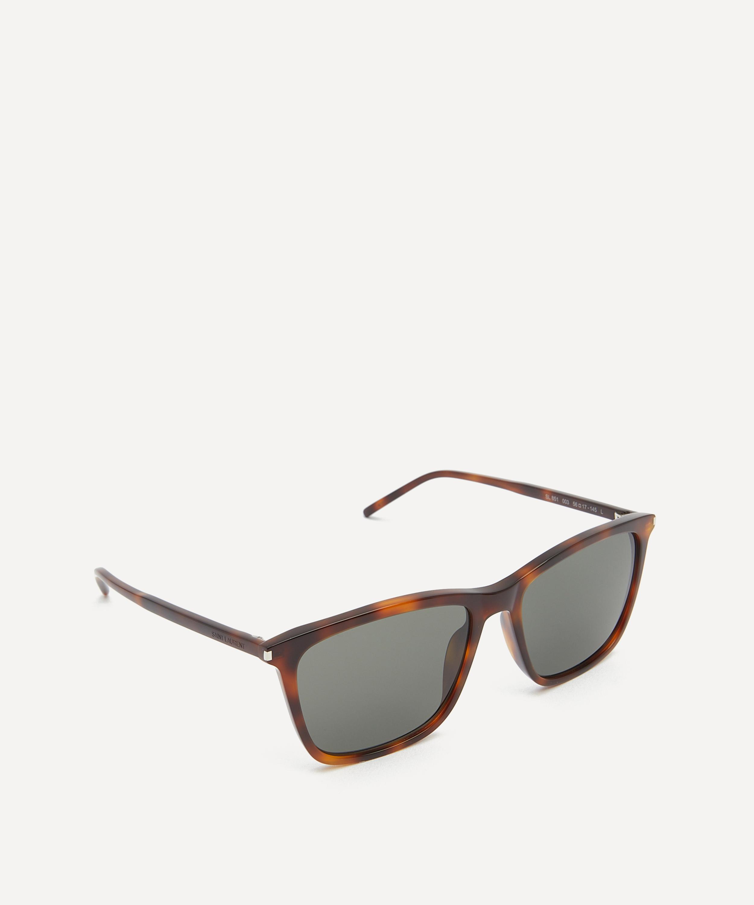 Saint Laurent - Square Havana Acetate Sunglasses image number 1