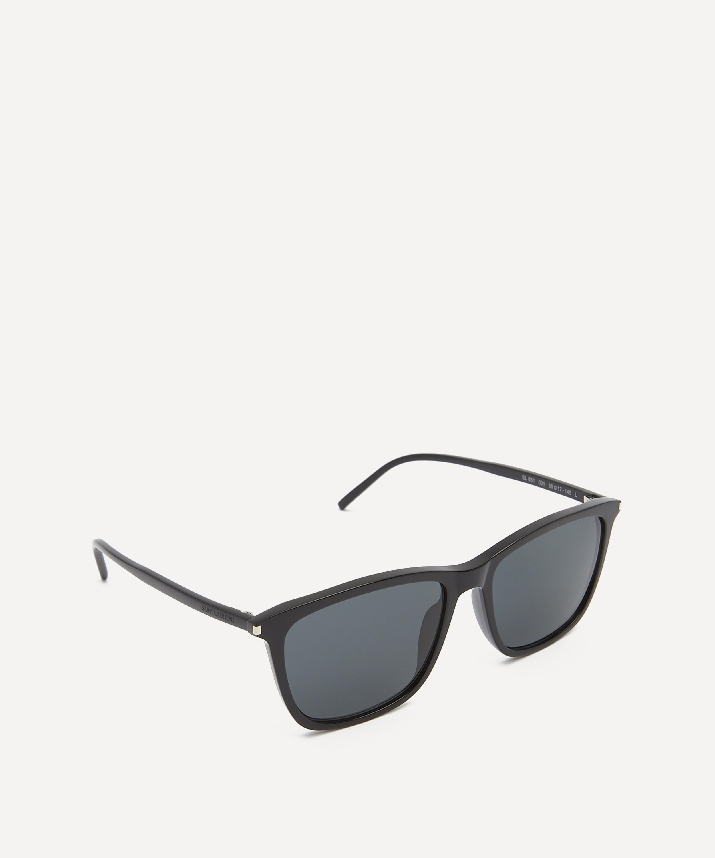 Saint Laurent - Square Black Acetate Sunglasses image number 1