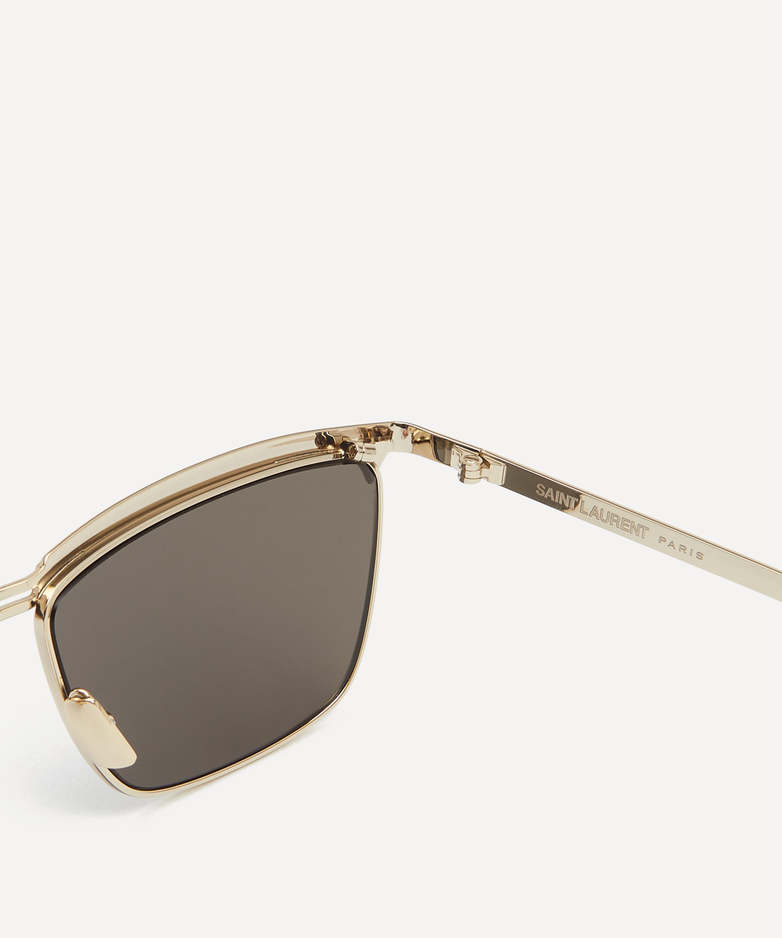 Saint Laurent - Double Bridge Metal Sunglasses image number 2