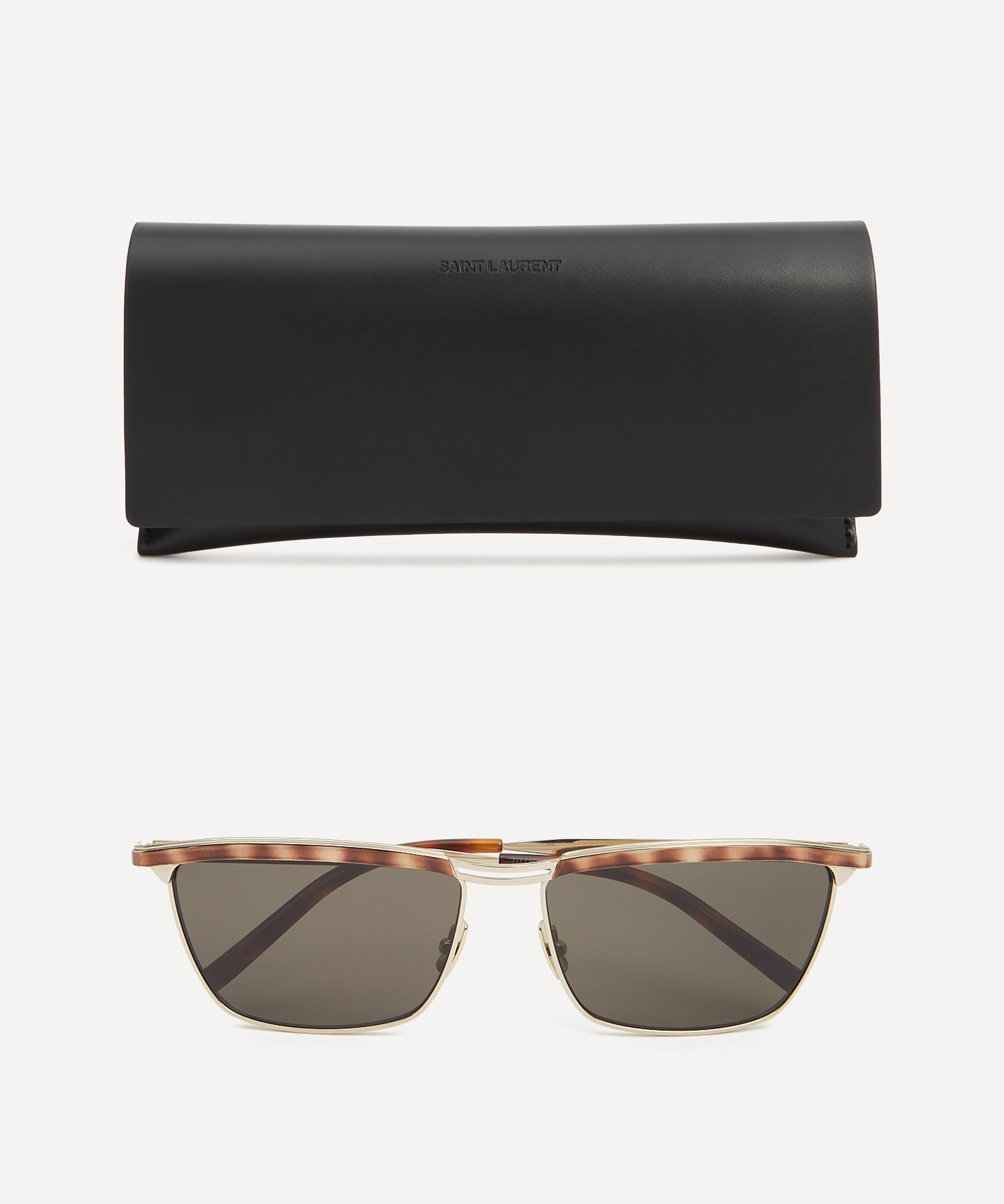Saint Laurent - Double Bridge Metal Sunglasses image number 3
