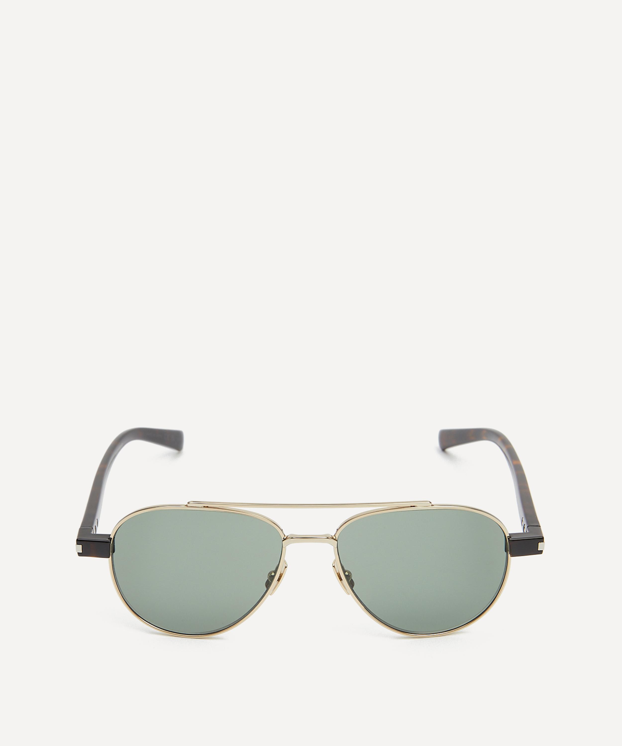 Saint Laurent - Round Aviator Metal Sunglasses image number 0