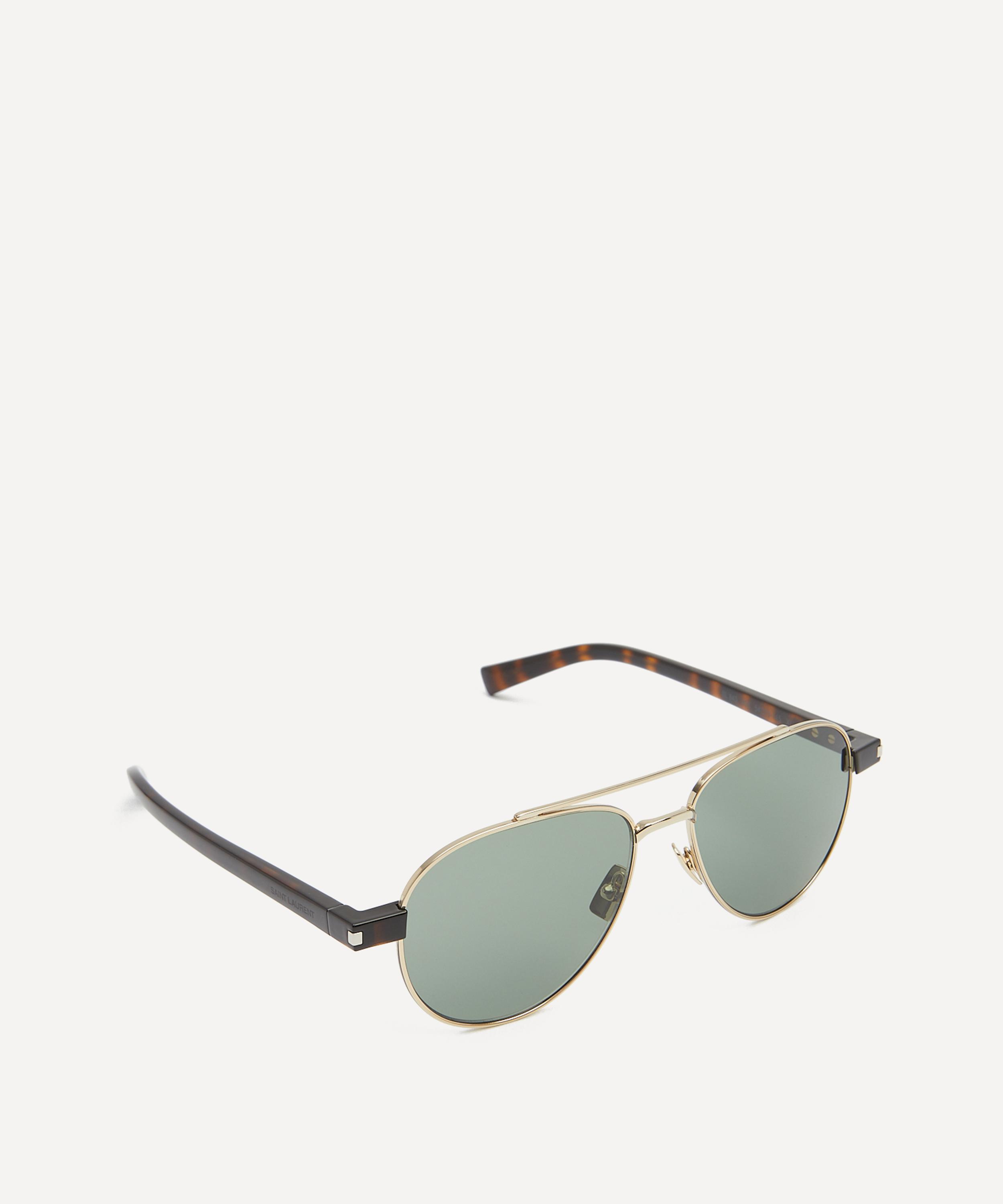 Saint Laurent - Round Aviator Metal Sunglasses image number 1