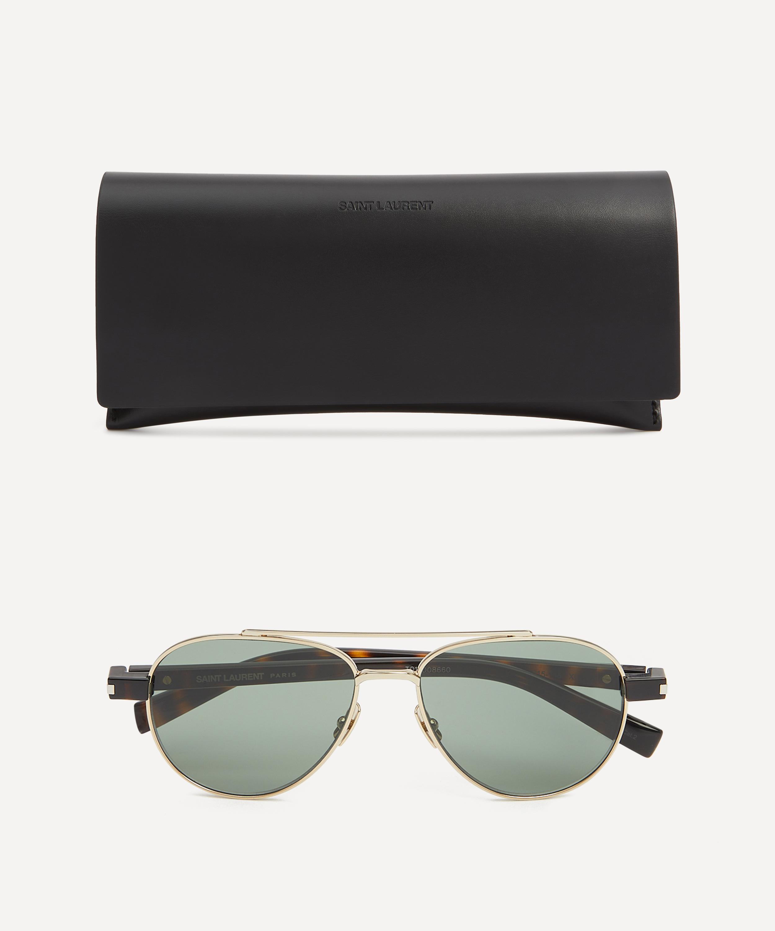 Saint Laurent - Round Aviator Metal Sunglasses image number 3