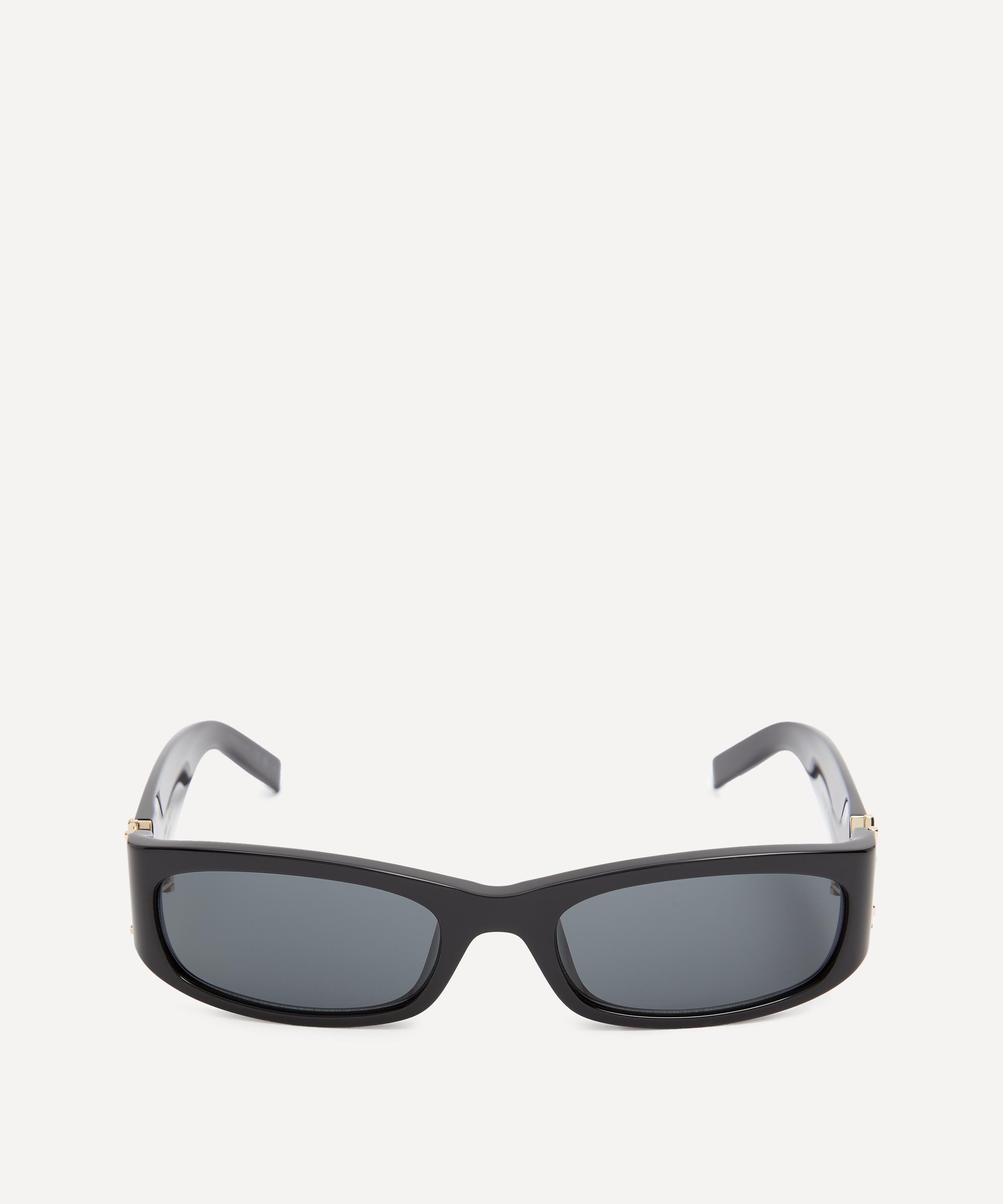 Saint Laurent - Elongated Rectangular Black Acetate Sunglasses image number 0