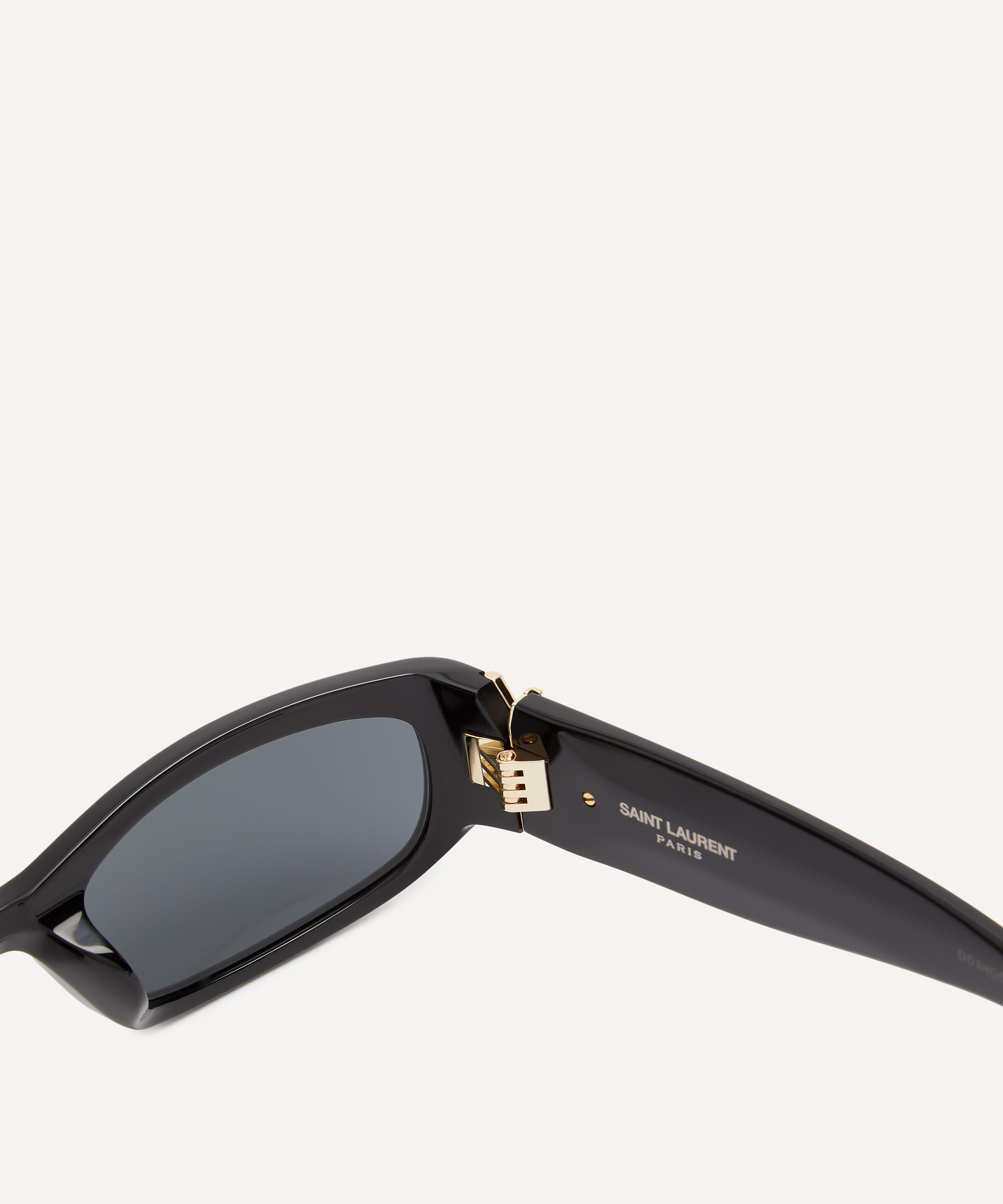 Saint Laurent - Elongated Rectangular Black Acetate Sunglasses image number 2