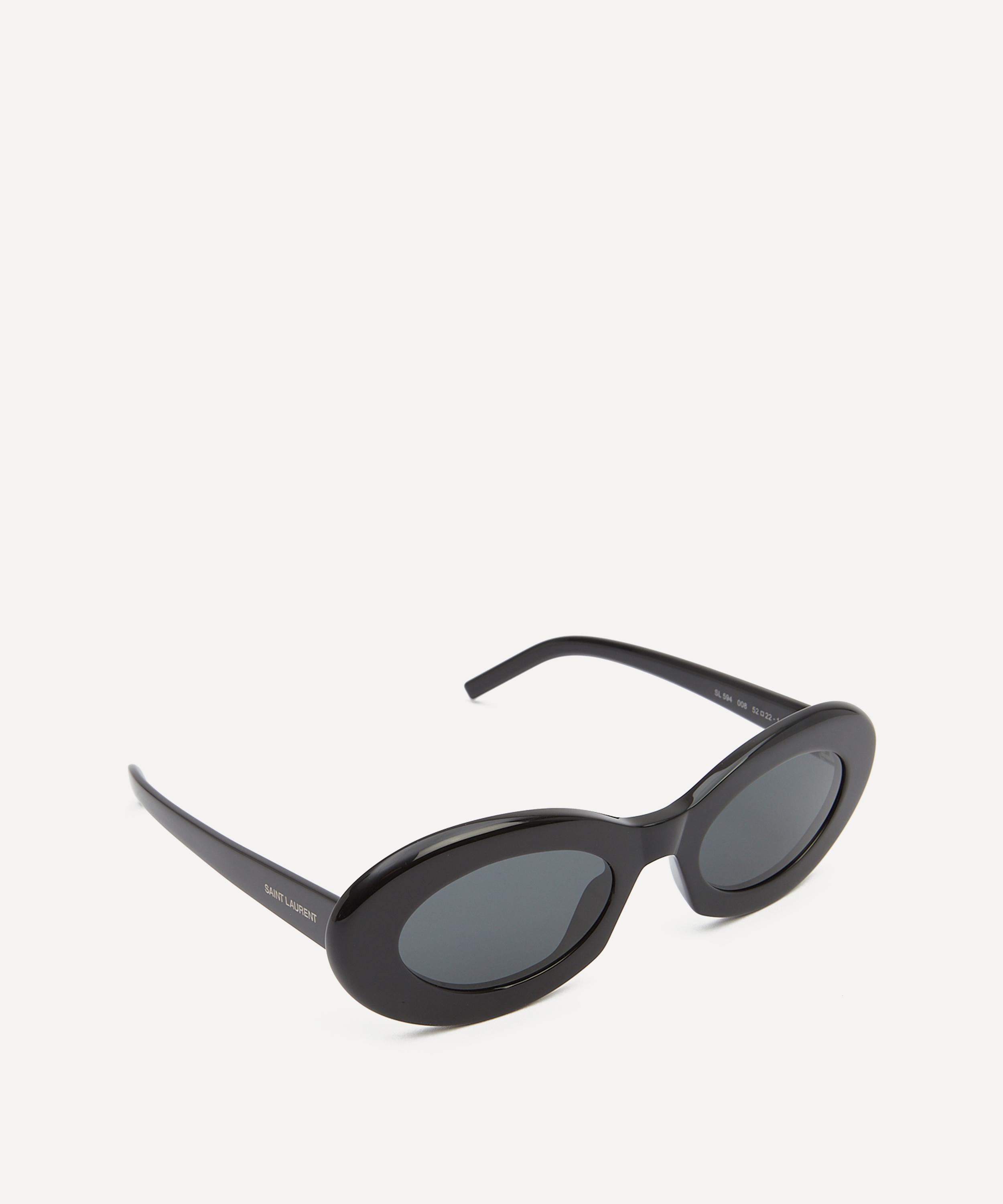 Saint Laurent - Chunky Cat Eye Black Acetate Sunglasses image number 1