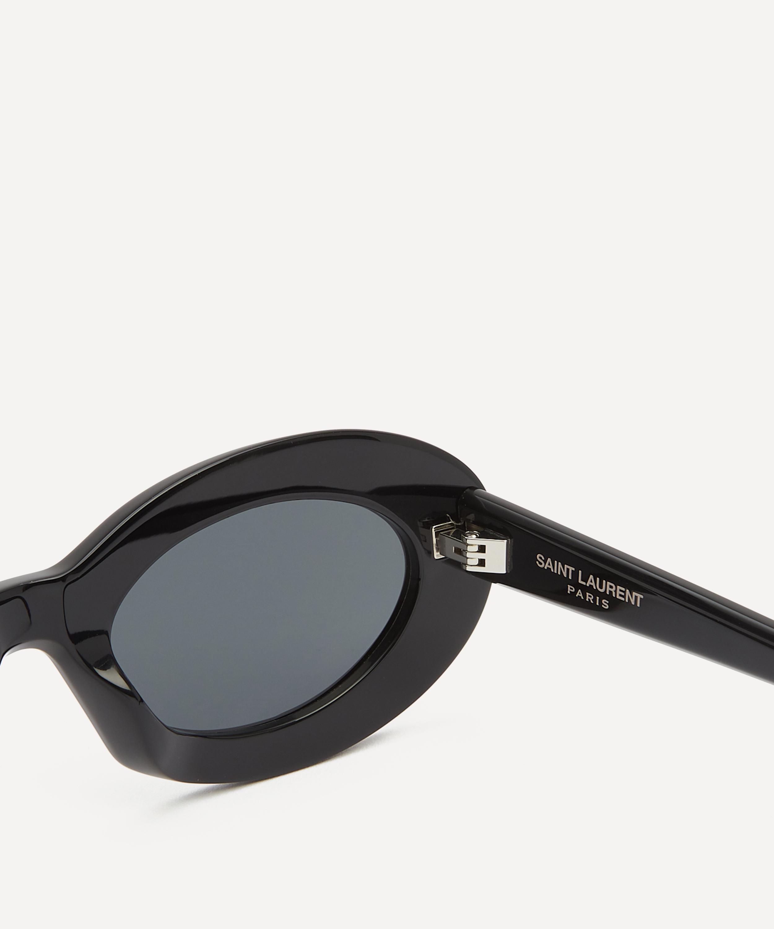 Saint Laurent - Chunky Cat Eye Black Acetate Sunglasses image number 2