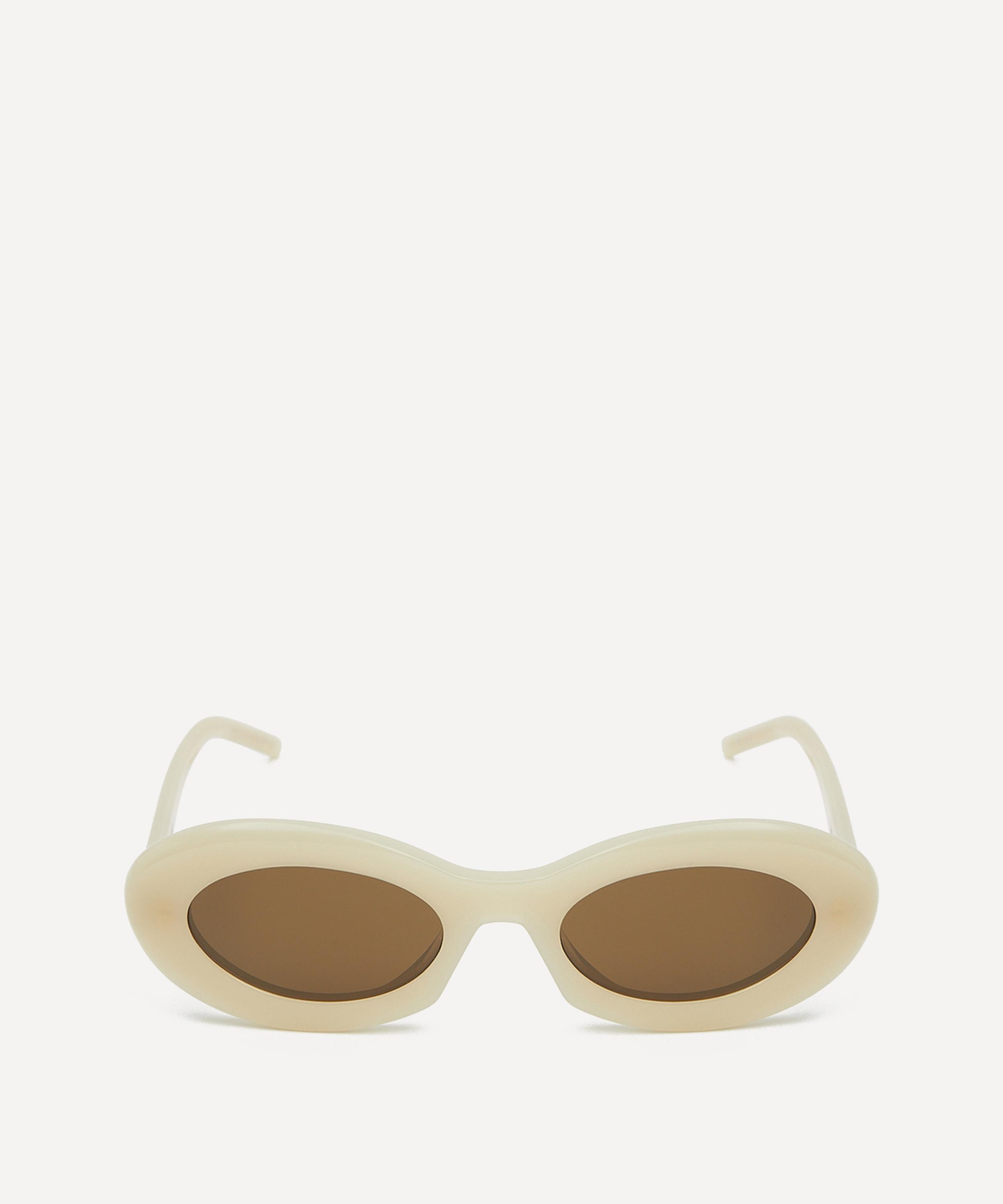 Saint Laurent - Chunky Cat Eye Ivory Acetate Sunglasses image number 0