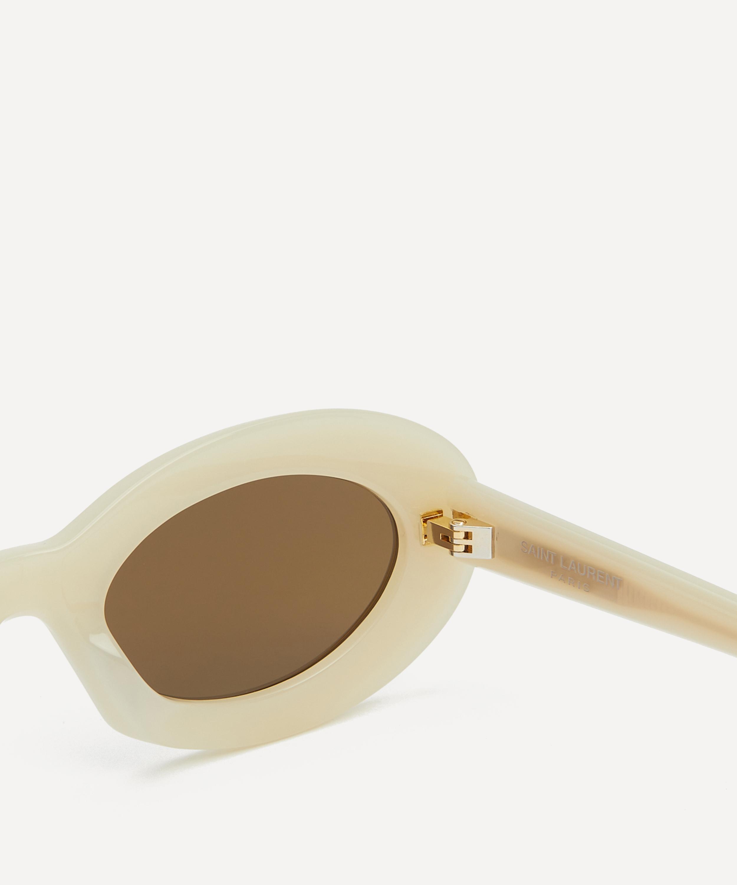 Saint Laurent - Chunky Cat Eye Ivory Acetate Sunglasses image number 2